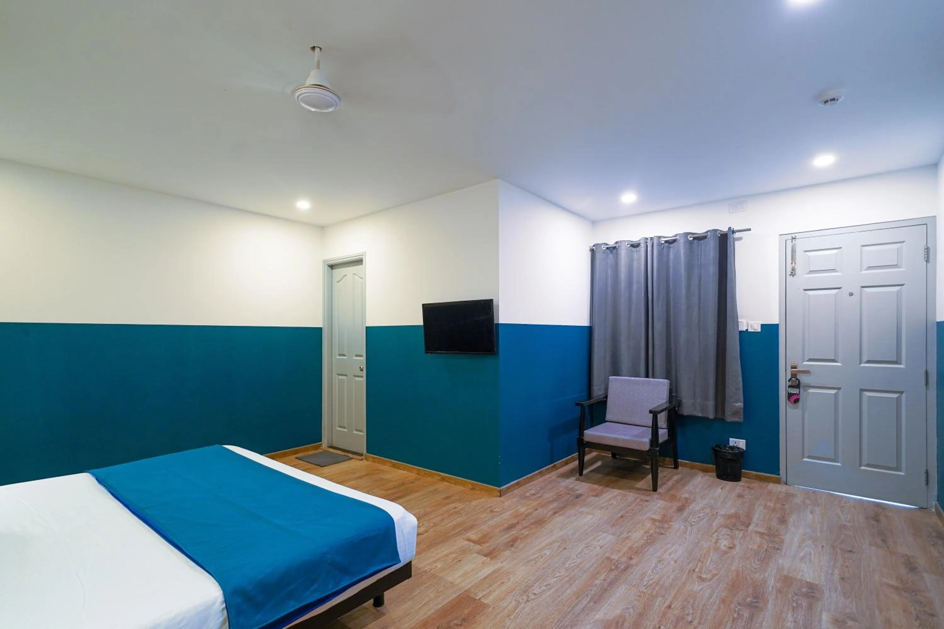 View (from property/room), Bed in Olive Zip Kalyan Nagar by Embassy Group