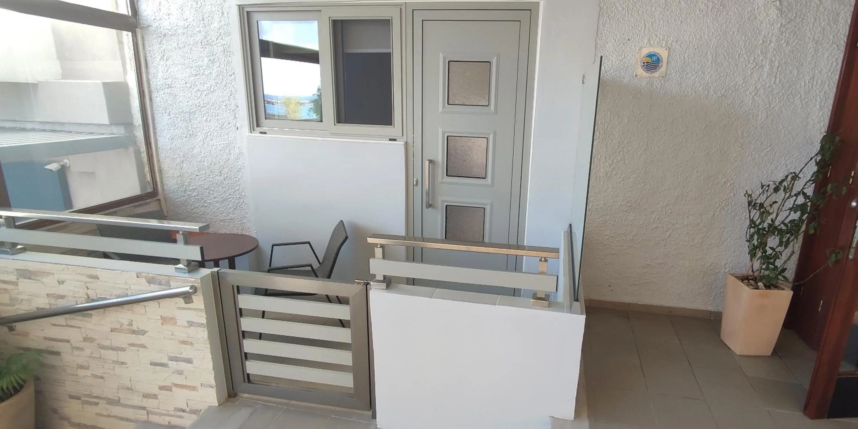 Facade/entrance in Posidonio Hotel