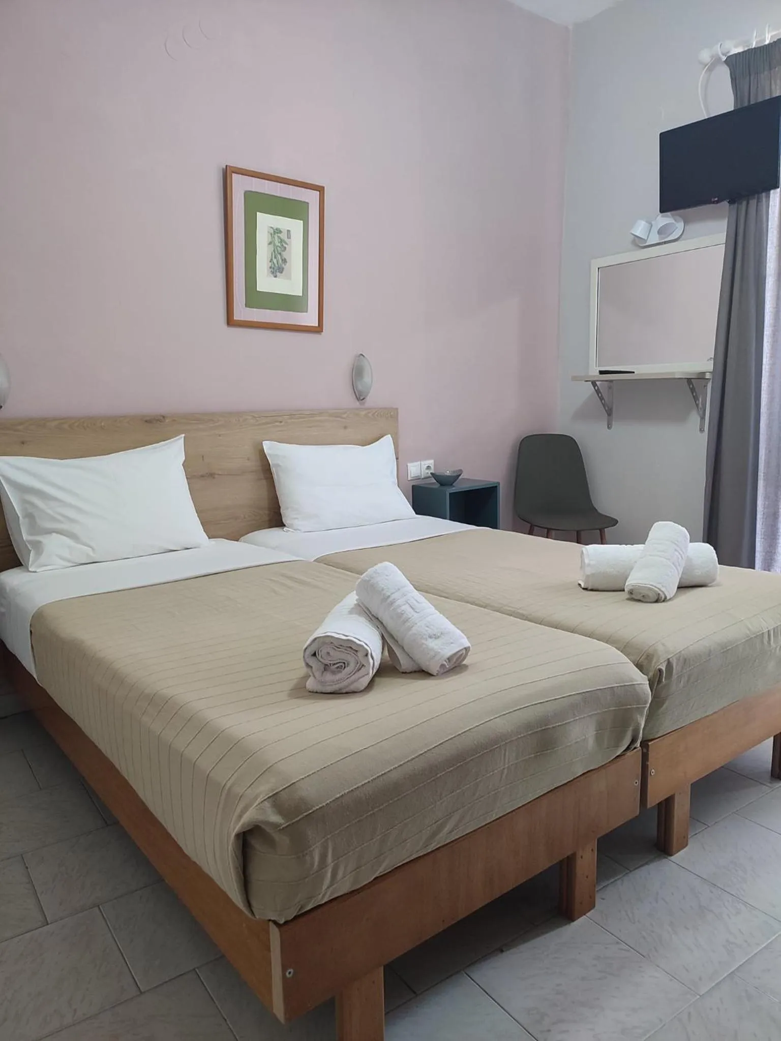 Bed in Posidonio Hotel