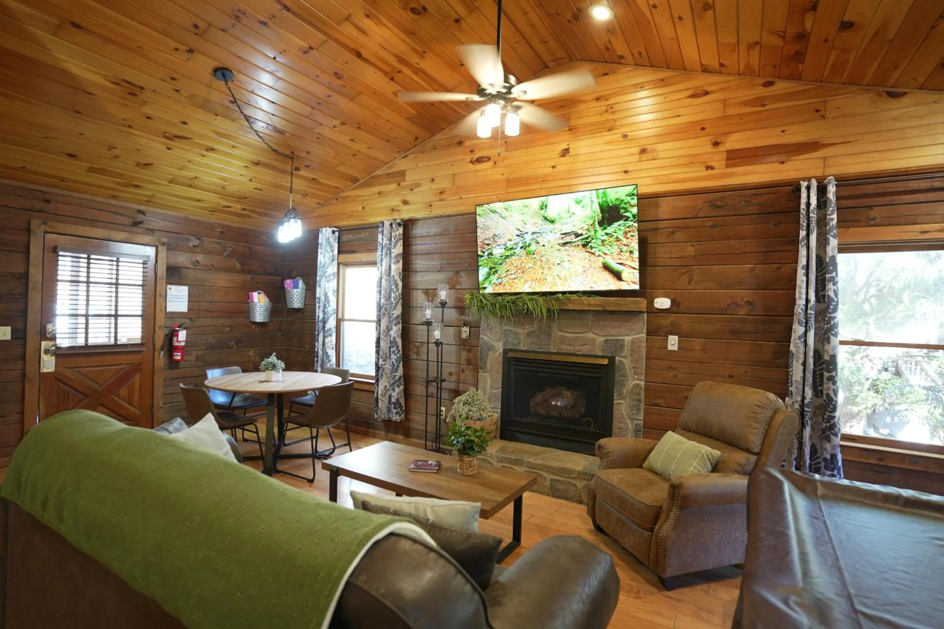 Seating area in Love Shack