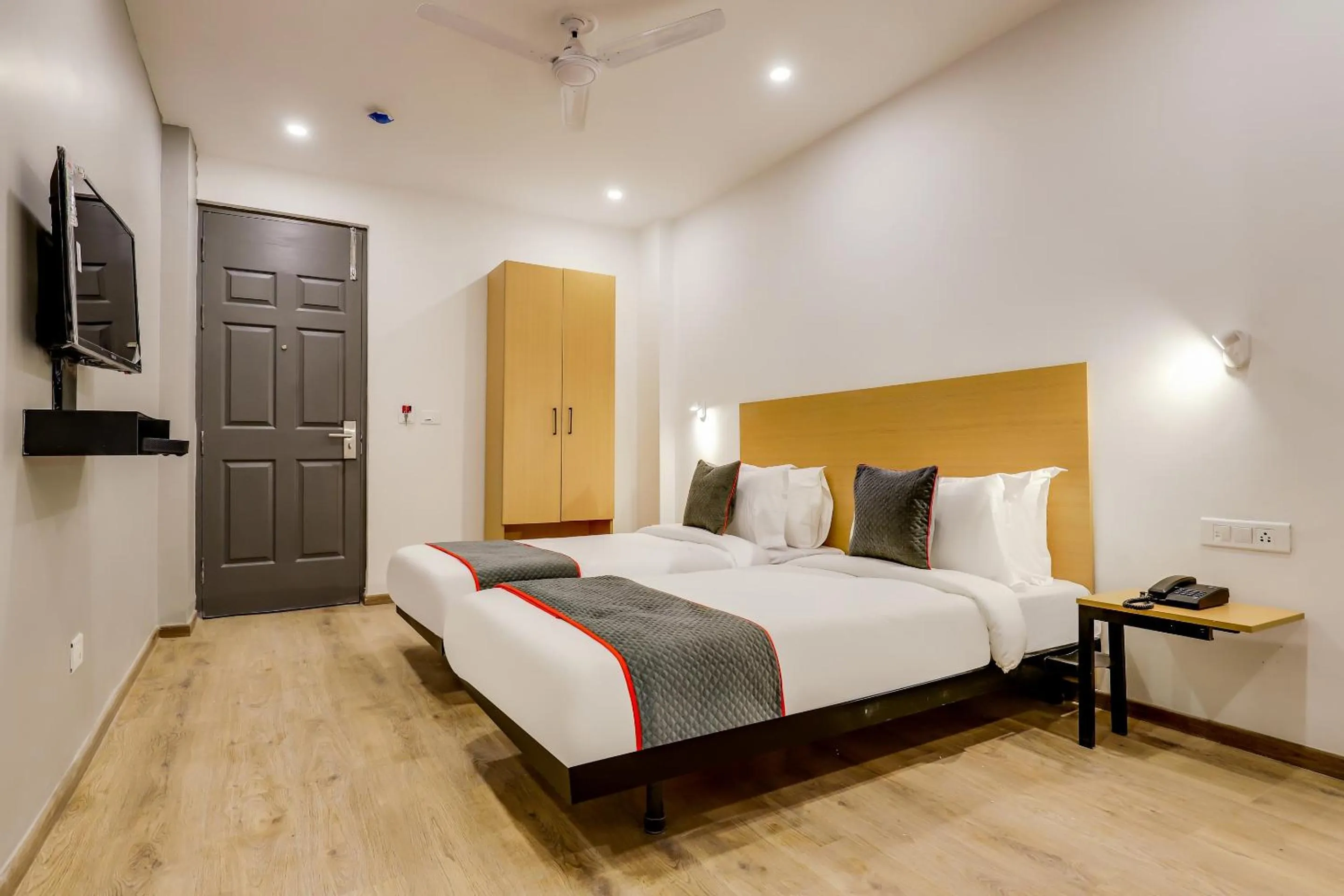 Bedroom, Bed in Townhouse Siddharth Vihar Ghaziabad