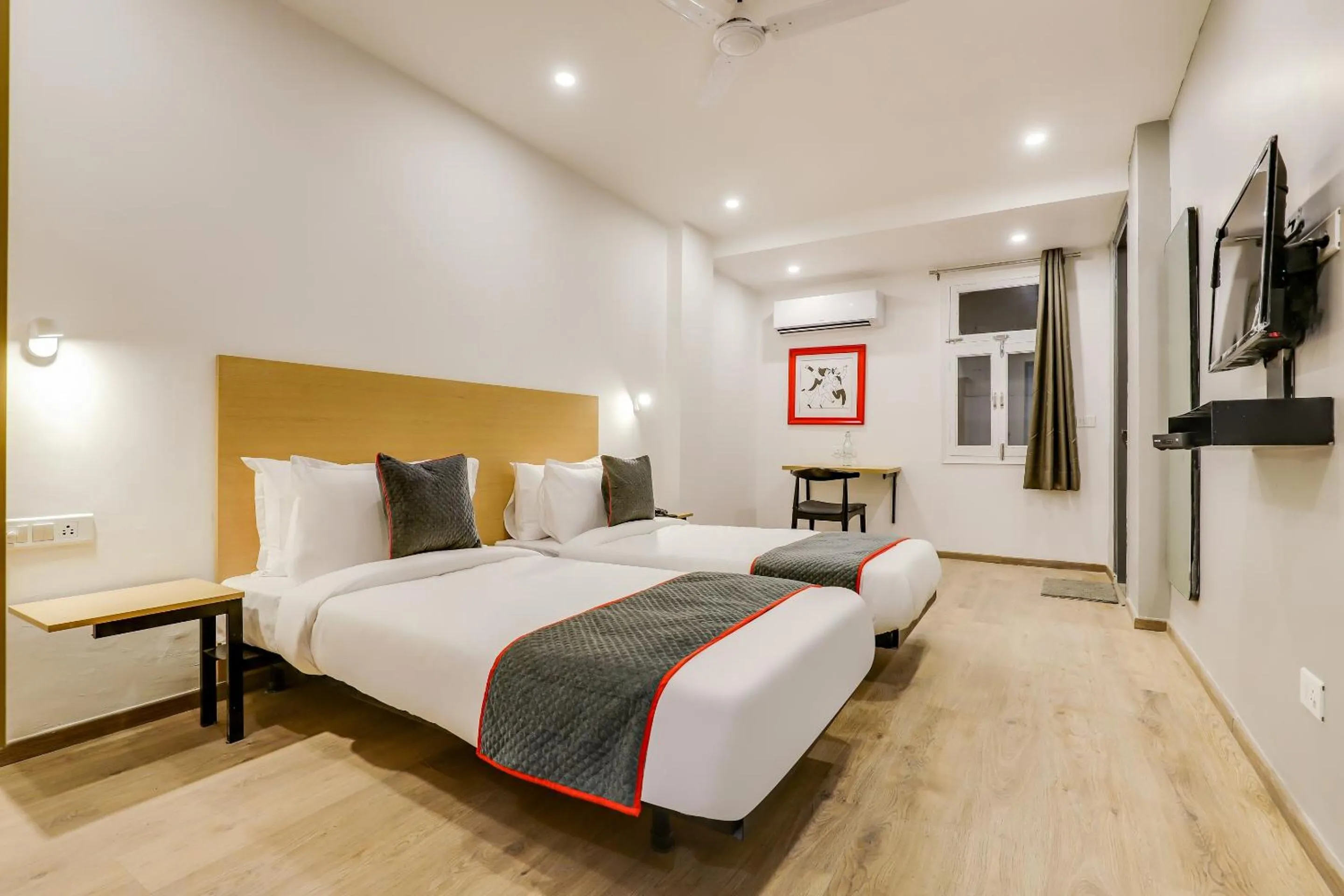 Bedroom, Bed in Townhouse Siddharth Vihar Ghaziabad