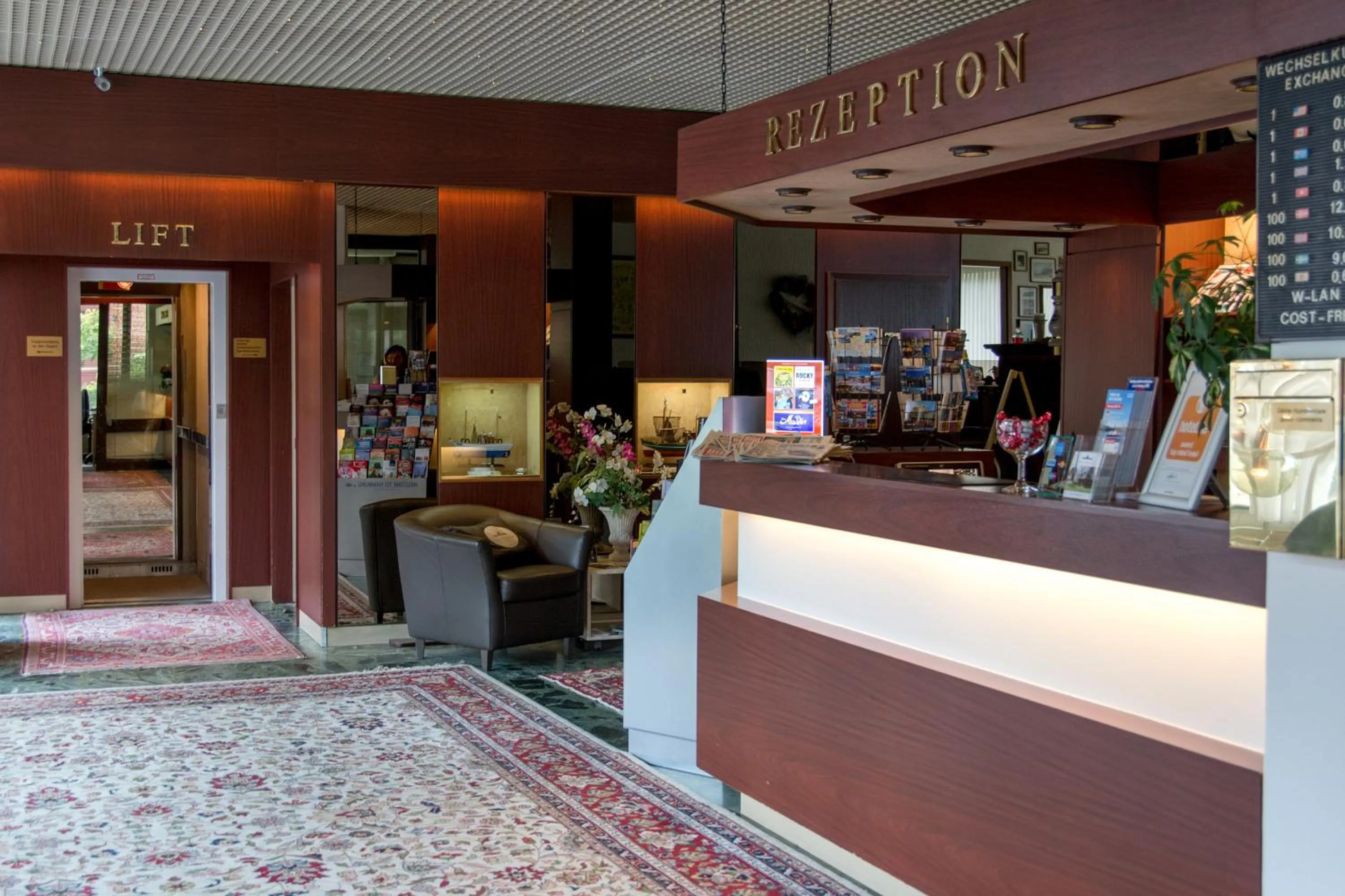 Lobby or reception in Hotel Helgoland