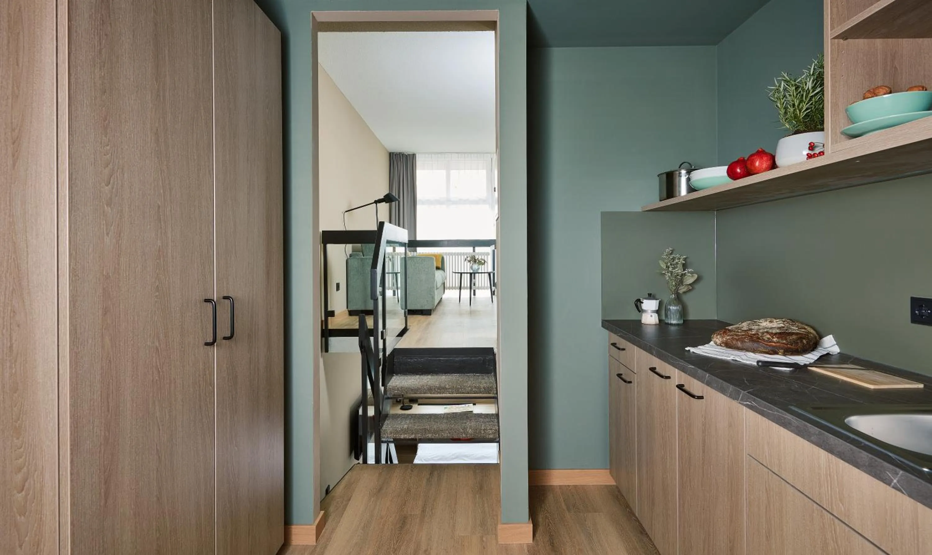 Kitchen or kitchenette in Living Hotel Nürnberg