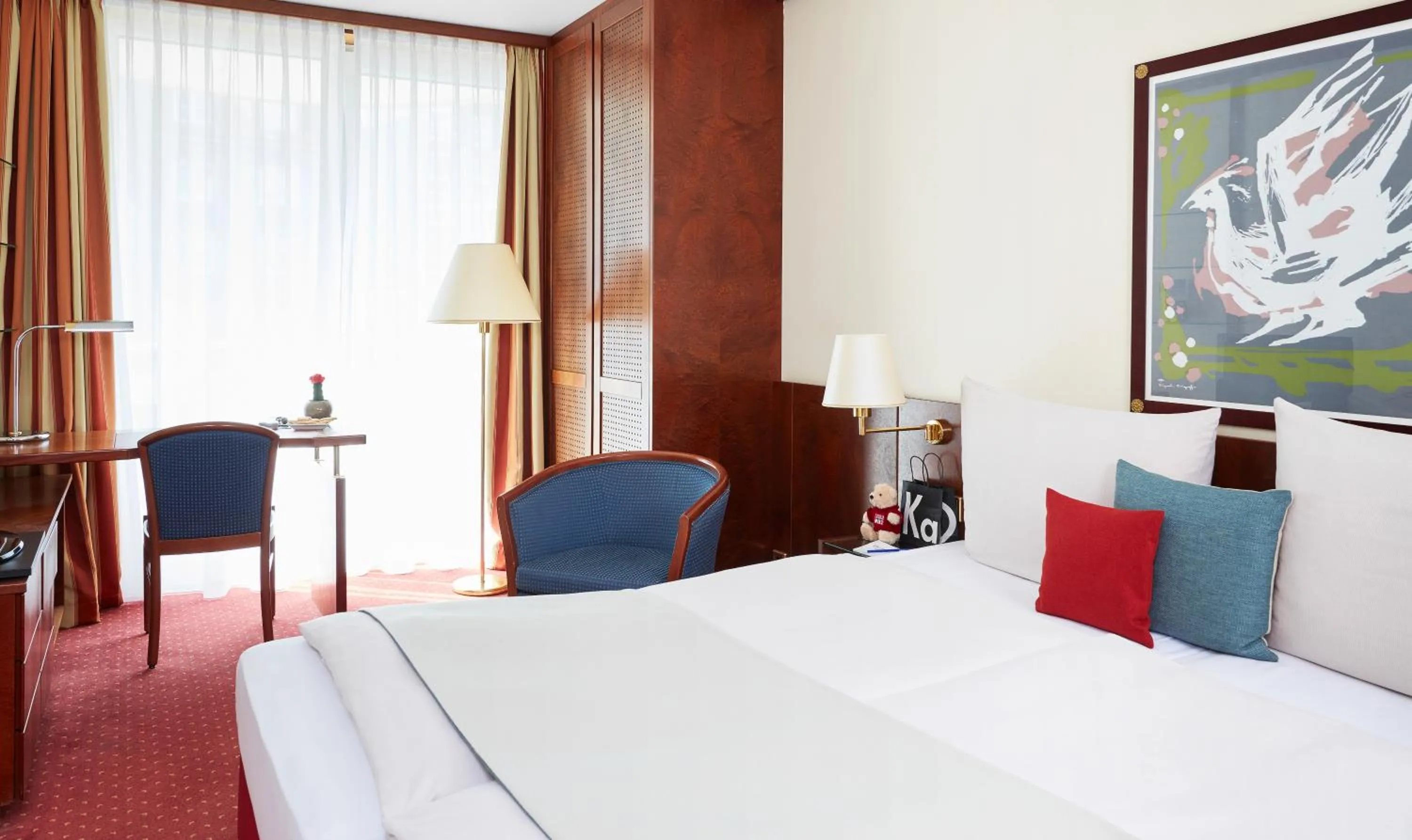 View (from property/room), Bed in Living Hotel Weißensee