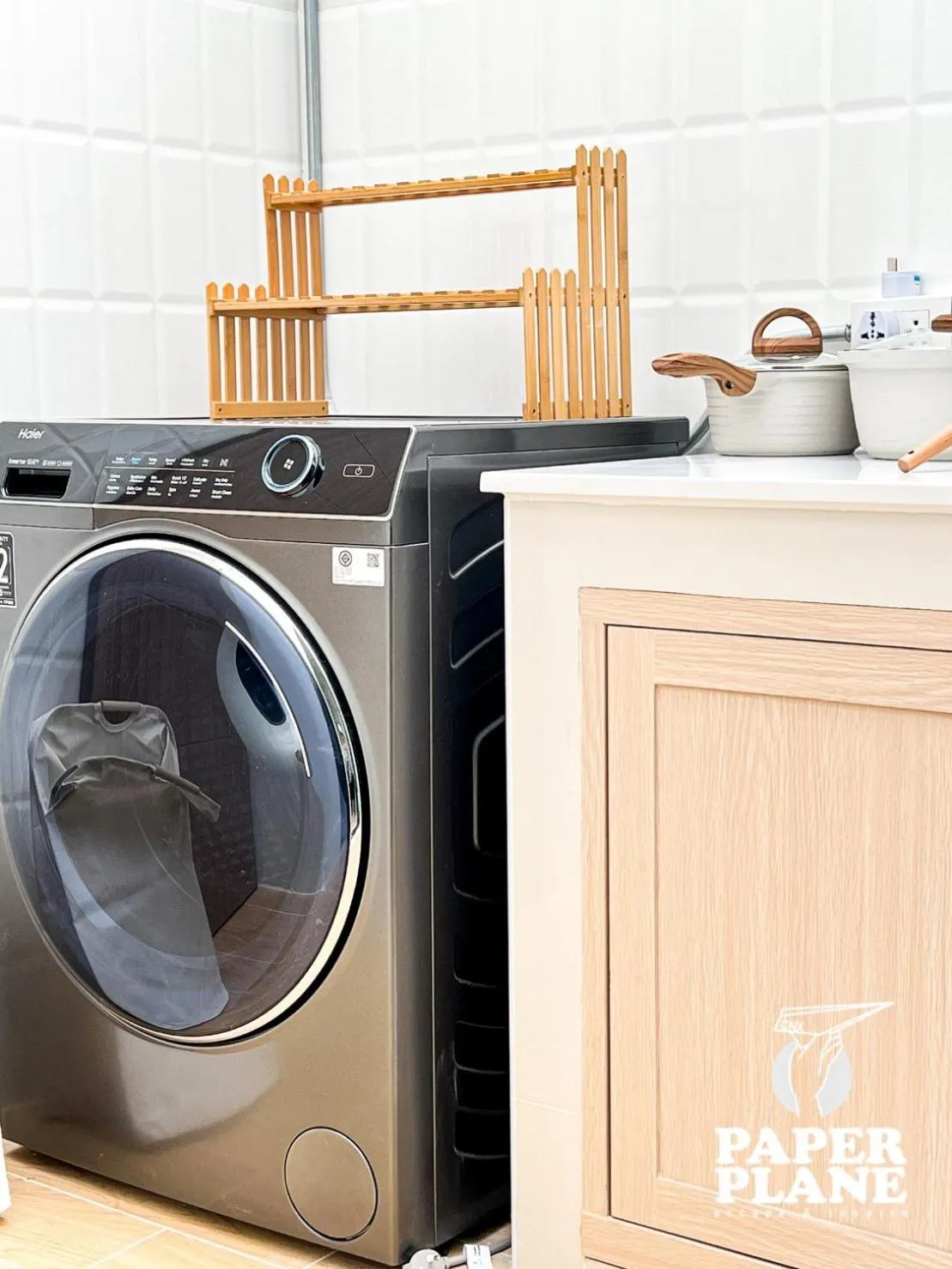 washing machine in PaperPlaneCNX @ Haiya - 3 Storey Flowery Loft