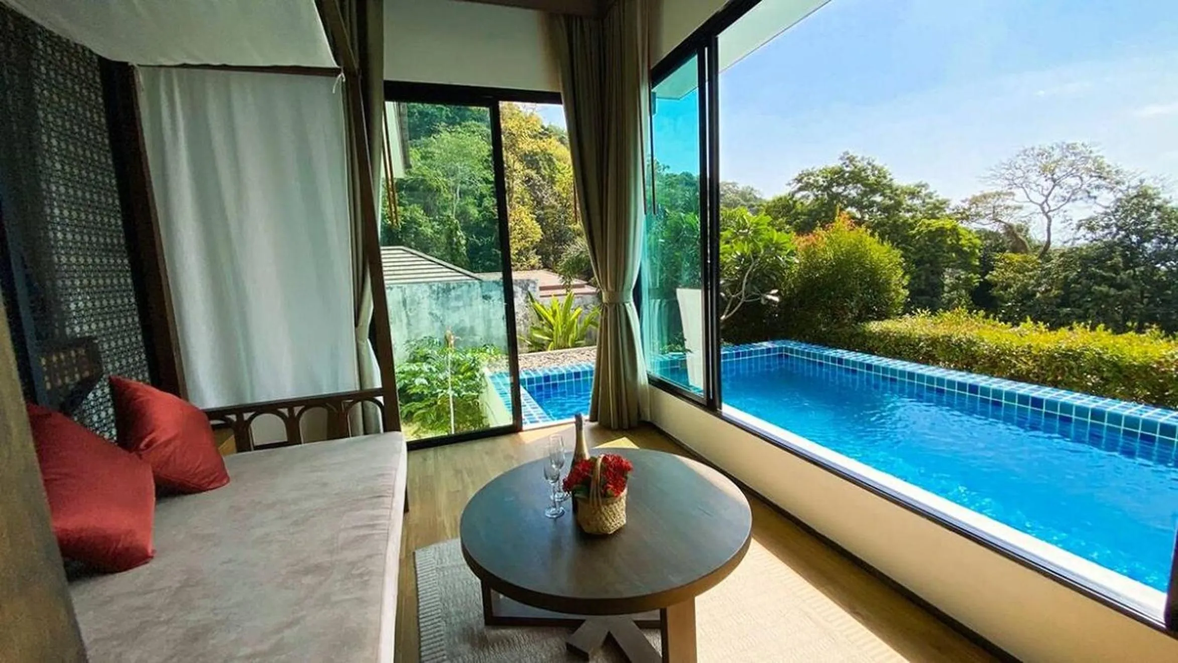 Pool view in Silla Villa Kata Beach