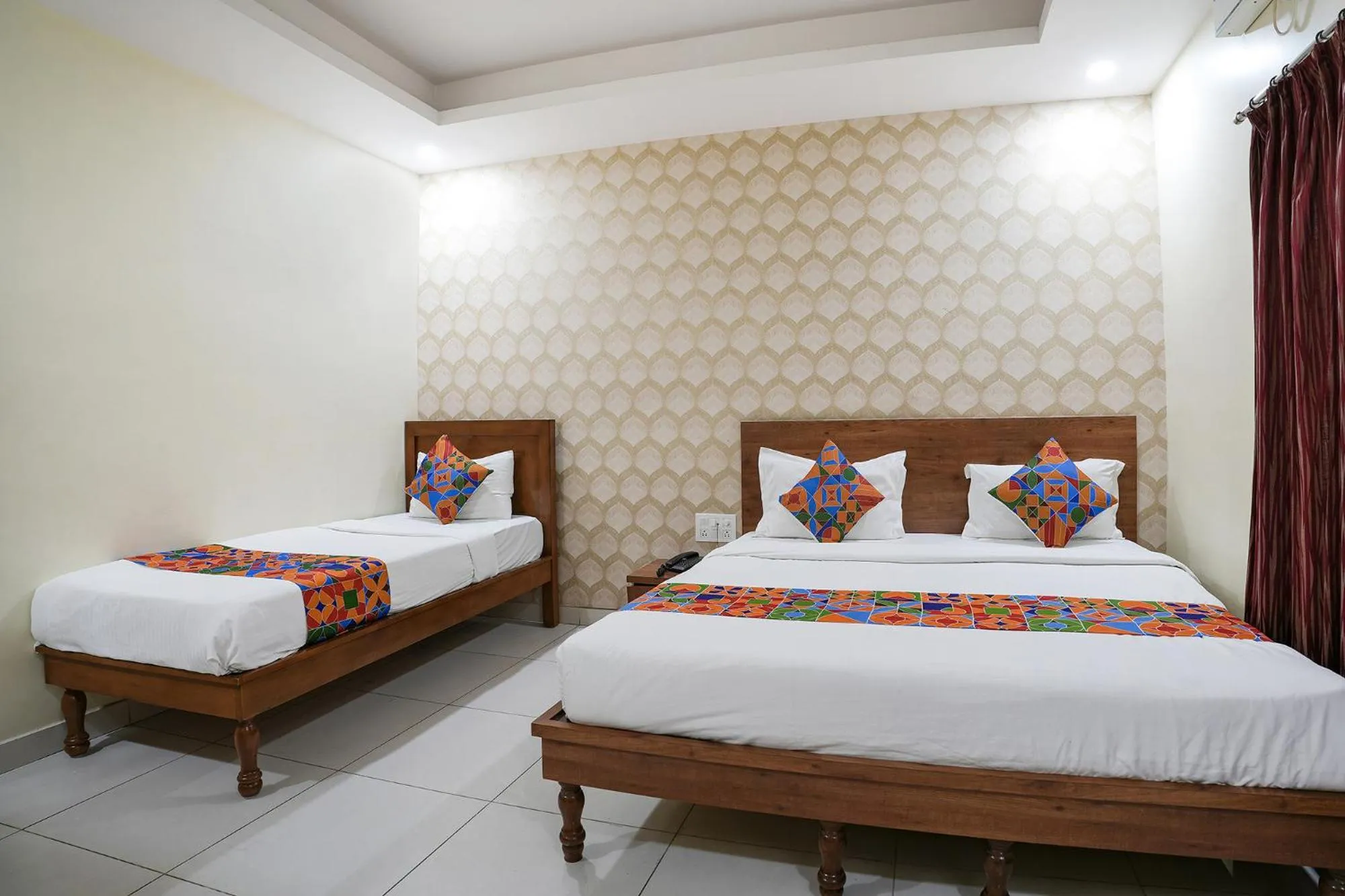 Bed in FabHotel Champion Grand - Nr Fortis Hospital, Nagarbhavi