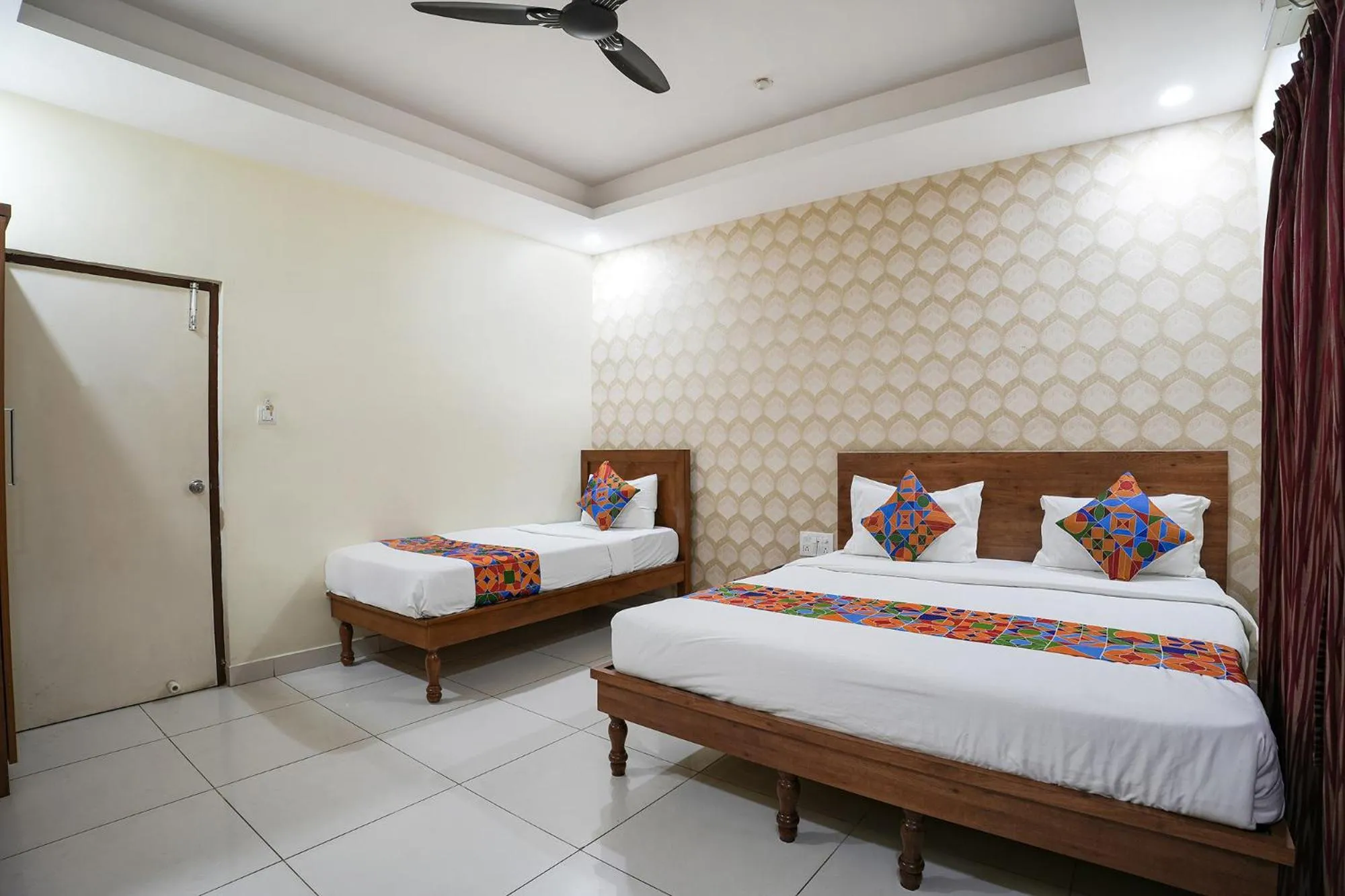 Bed in FabHotel Champion Grand - Nr Fortis Hospital, Nagarbhavi