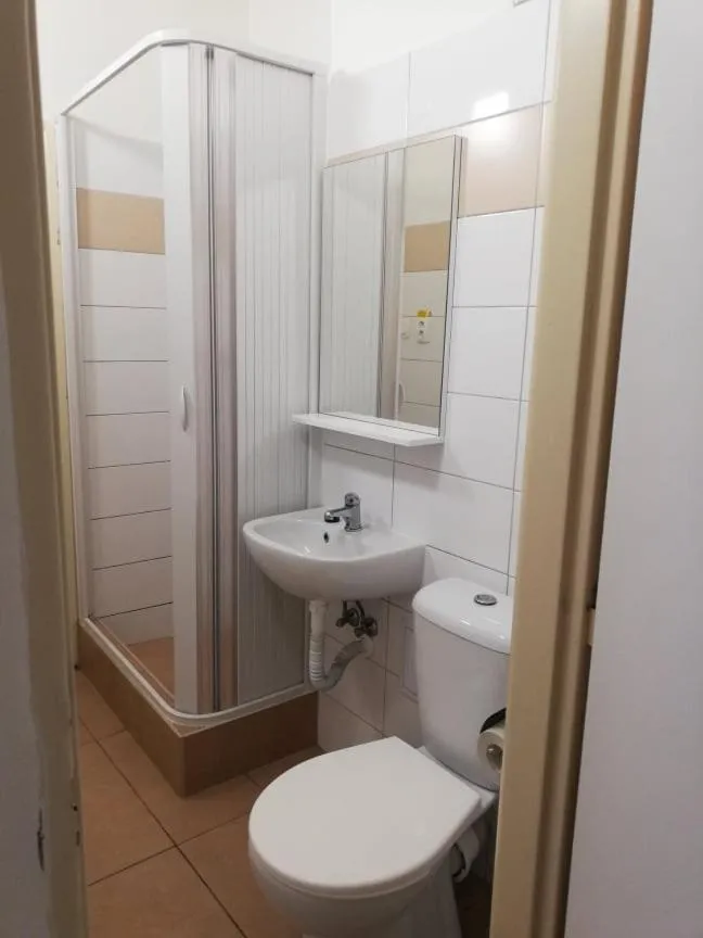 Bathroom in Ubytovňa Nobelova