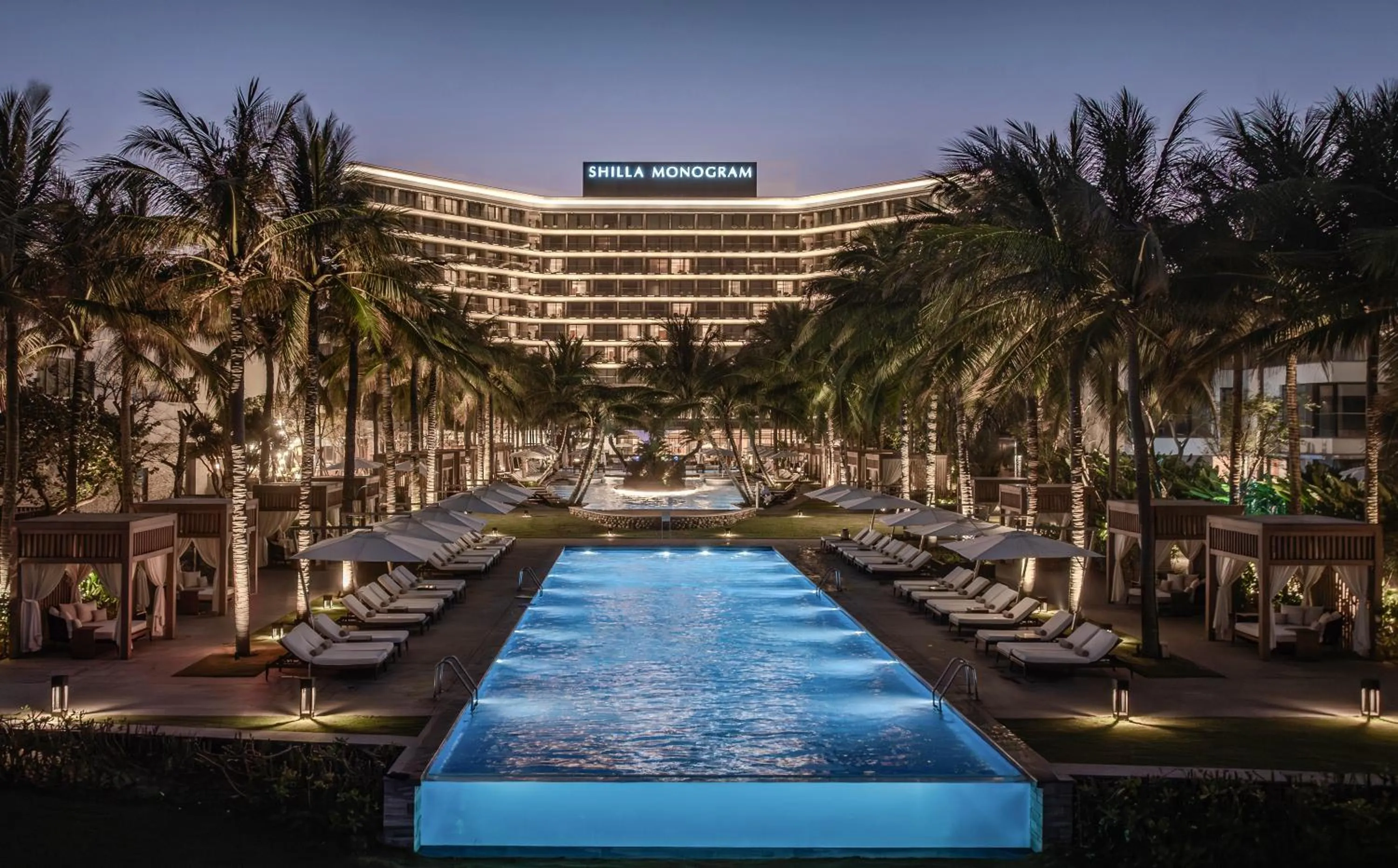 Pool view in Shilla Monogram Danang