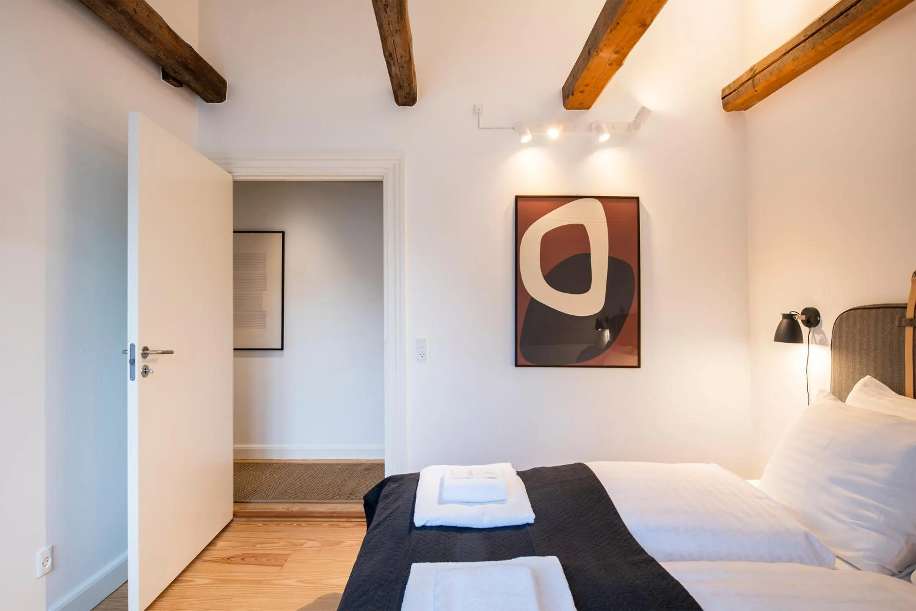 Bedroom, Bed in Town Hall Penthouse by Daniel&Jacob's