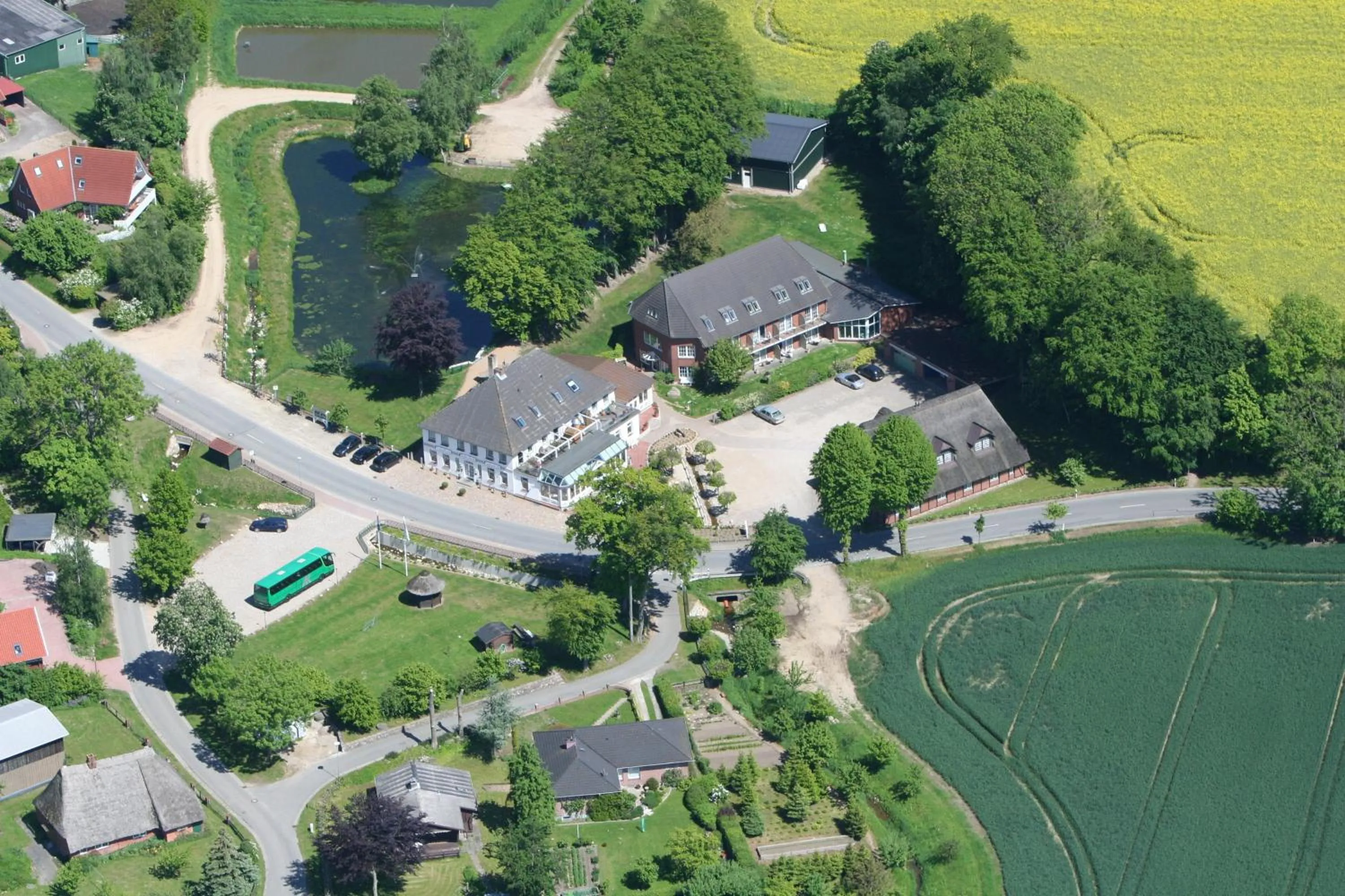 Bird's eye view in Flair Landhotel Strengliner Mühle