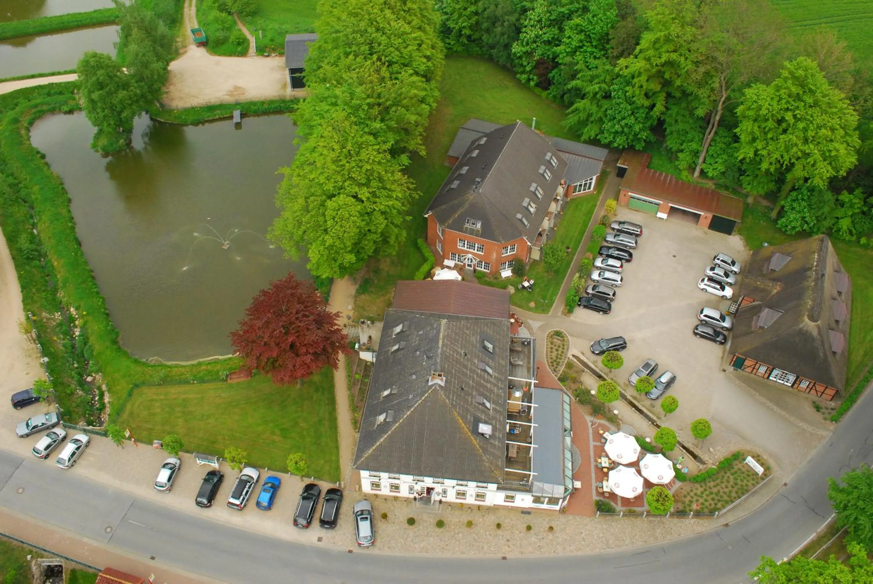Bird's eye view in Flair Landhotel Strengliner Mühle