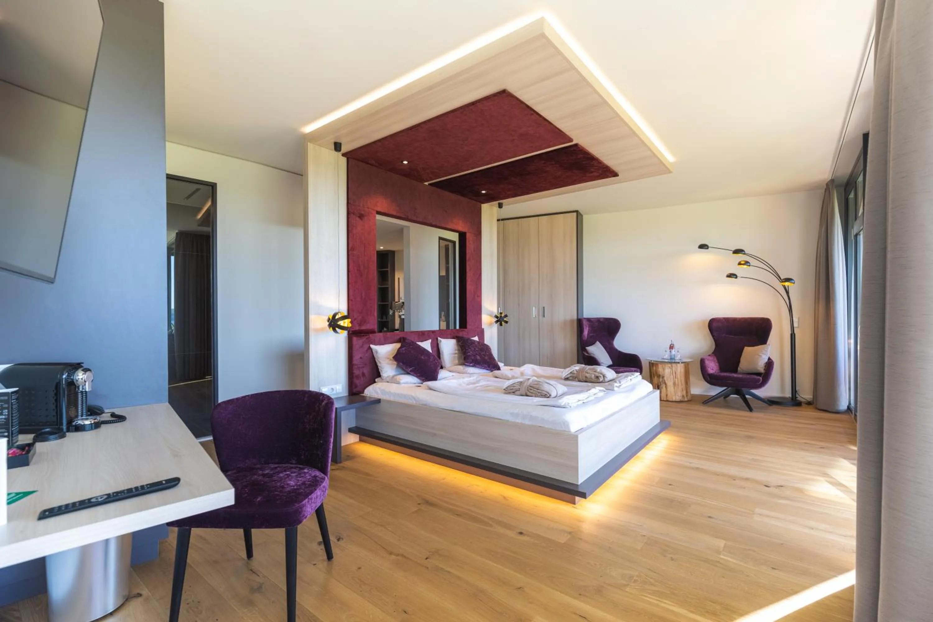 Balcony/Terrace, Bed in Bornmühle