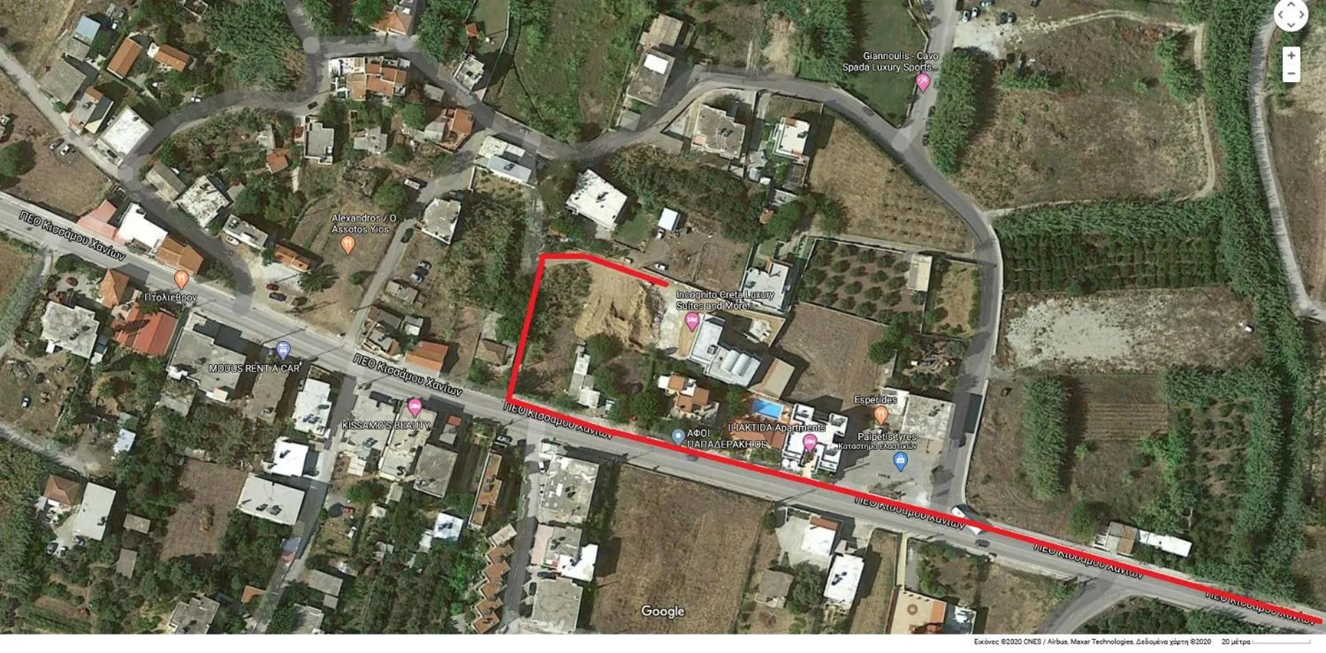 Location in Incognito Creta Luxury Suites and More