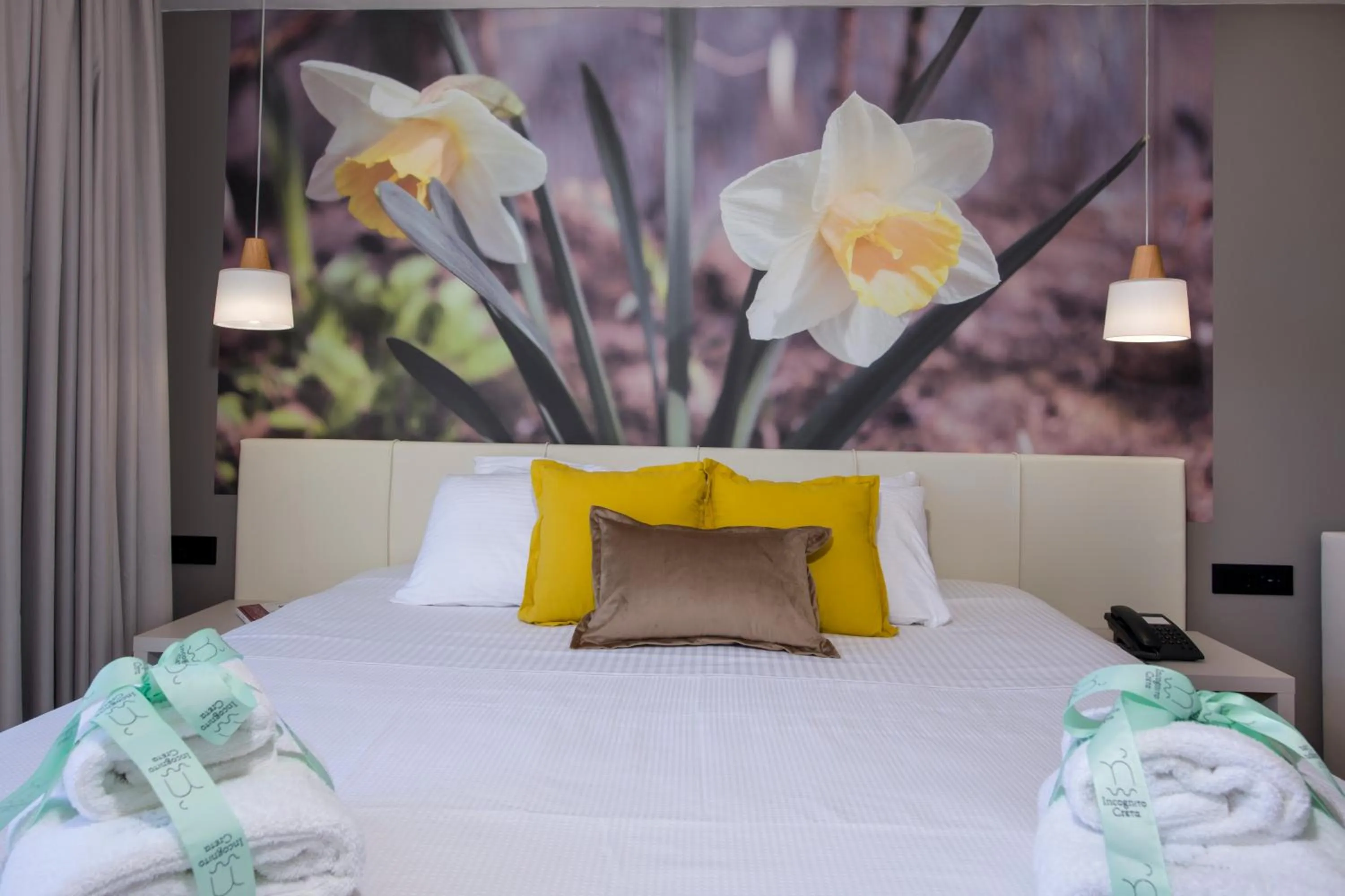 Bed in Incognito Creta Luxury Suites and More