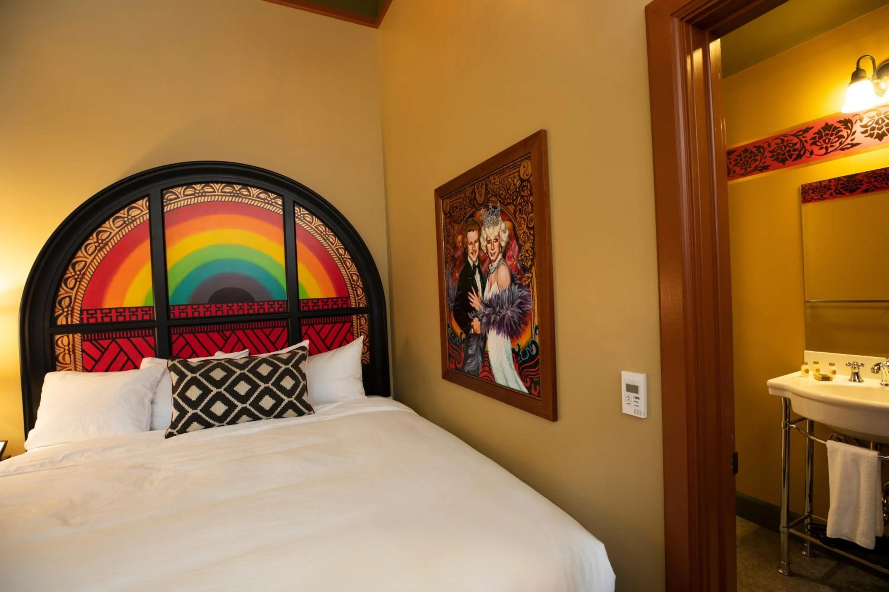 Decorative detail, Bed in McMenamins Elks Temple