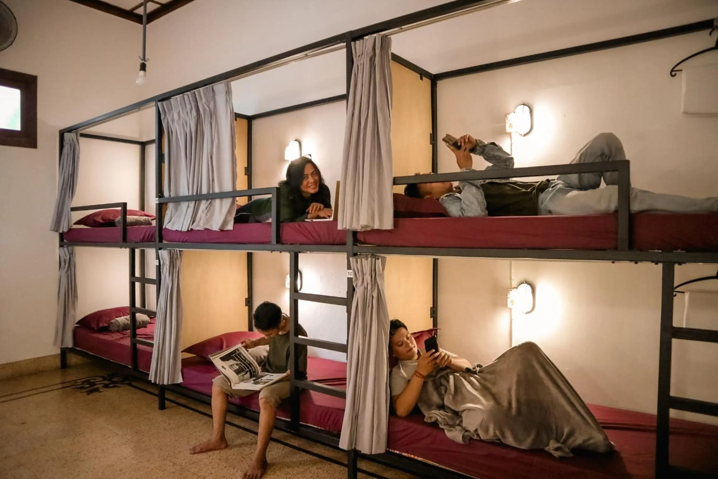 People, Bed in SEMERU HOSTEL MALANG