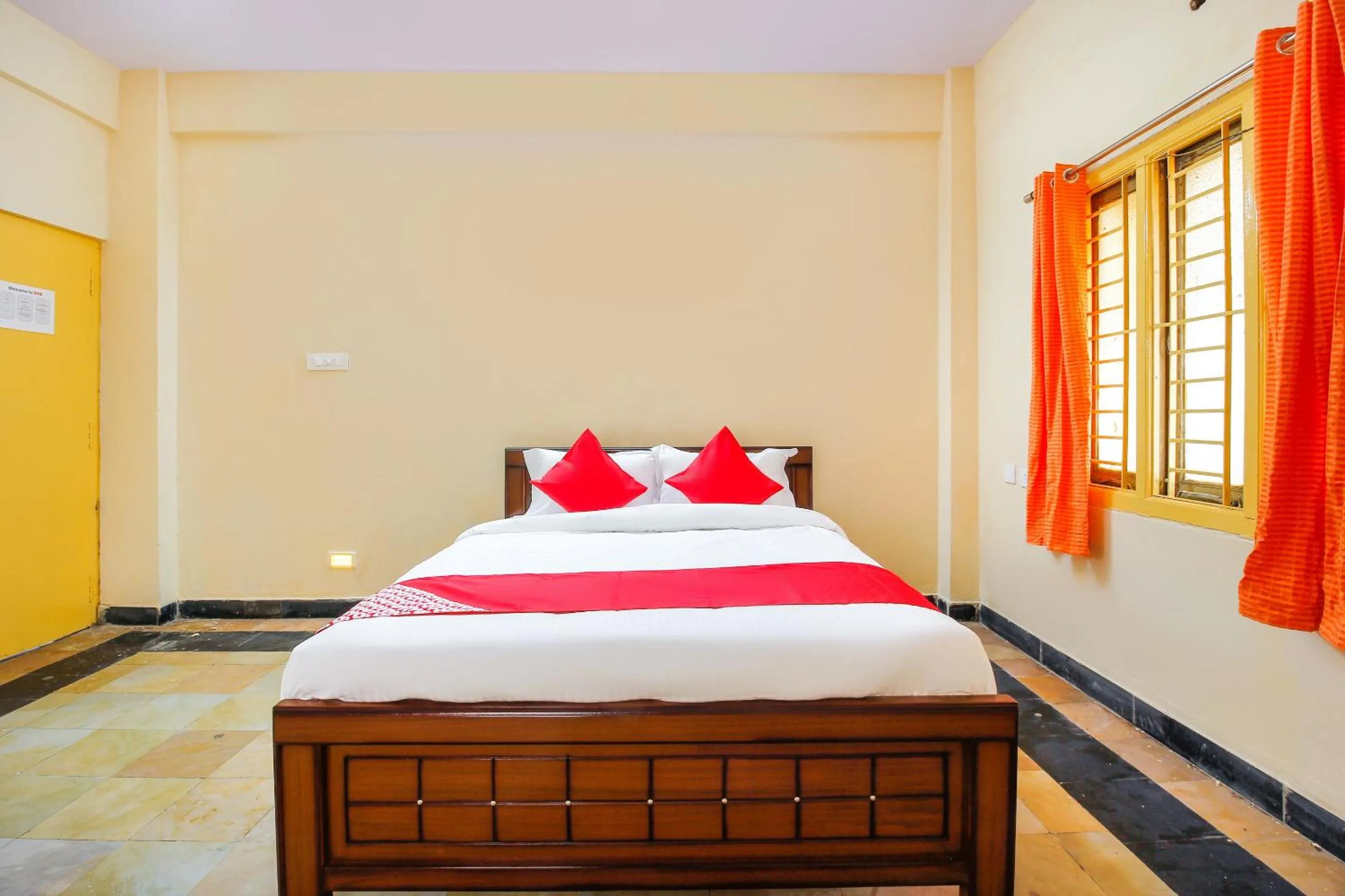 Bedroom, Bed in Hotel O Sai Residency Near SR Nagar metro station
