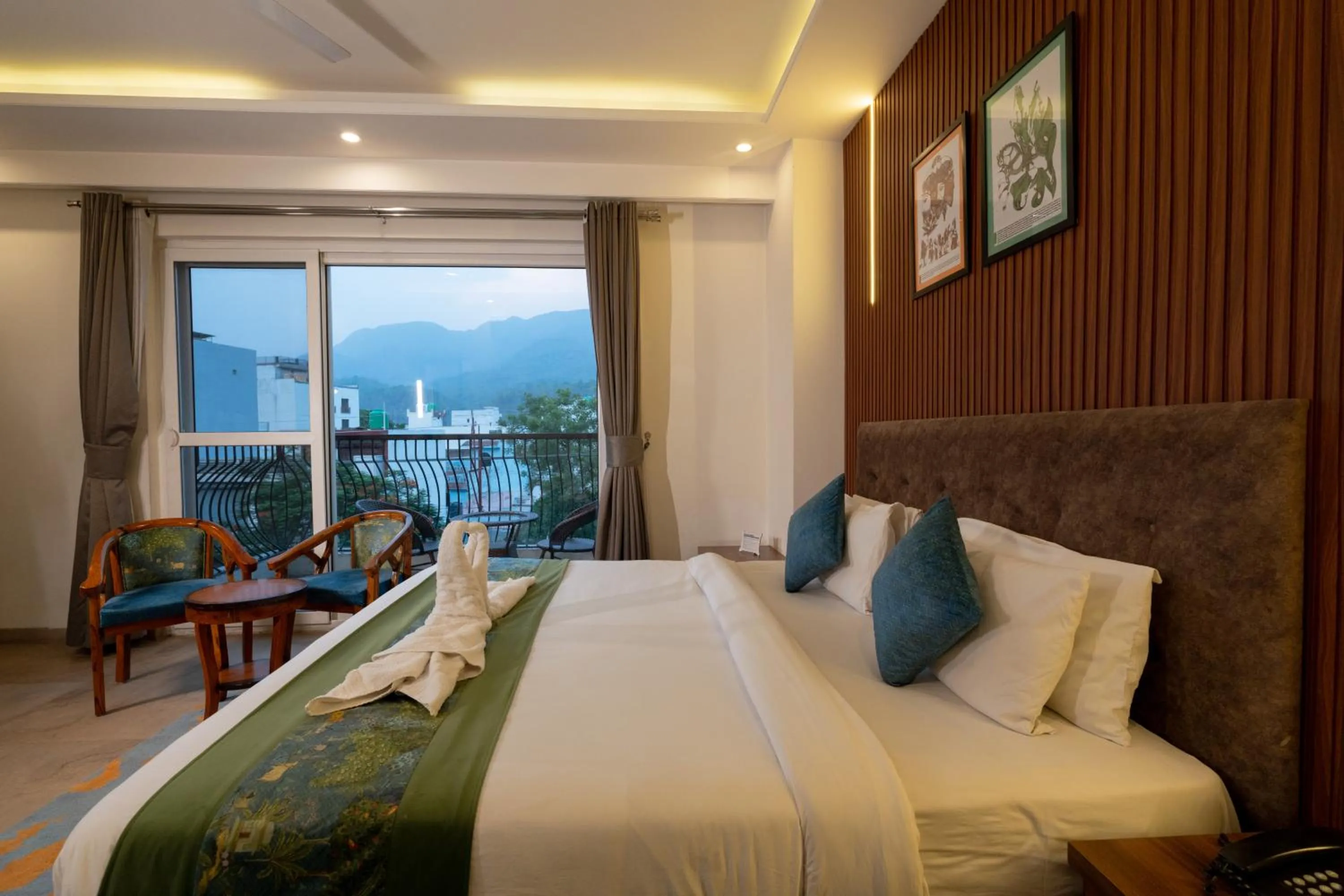 Bedroom, Bed in HOLYWATER Hotel by Ganga Kinare #150 mts from Ganga Ghat Rishikesh