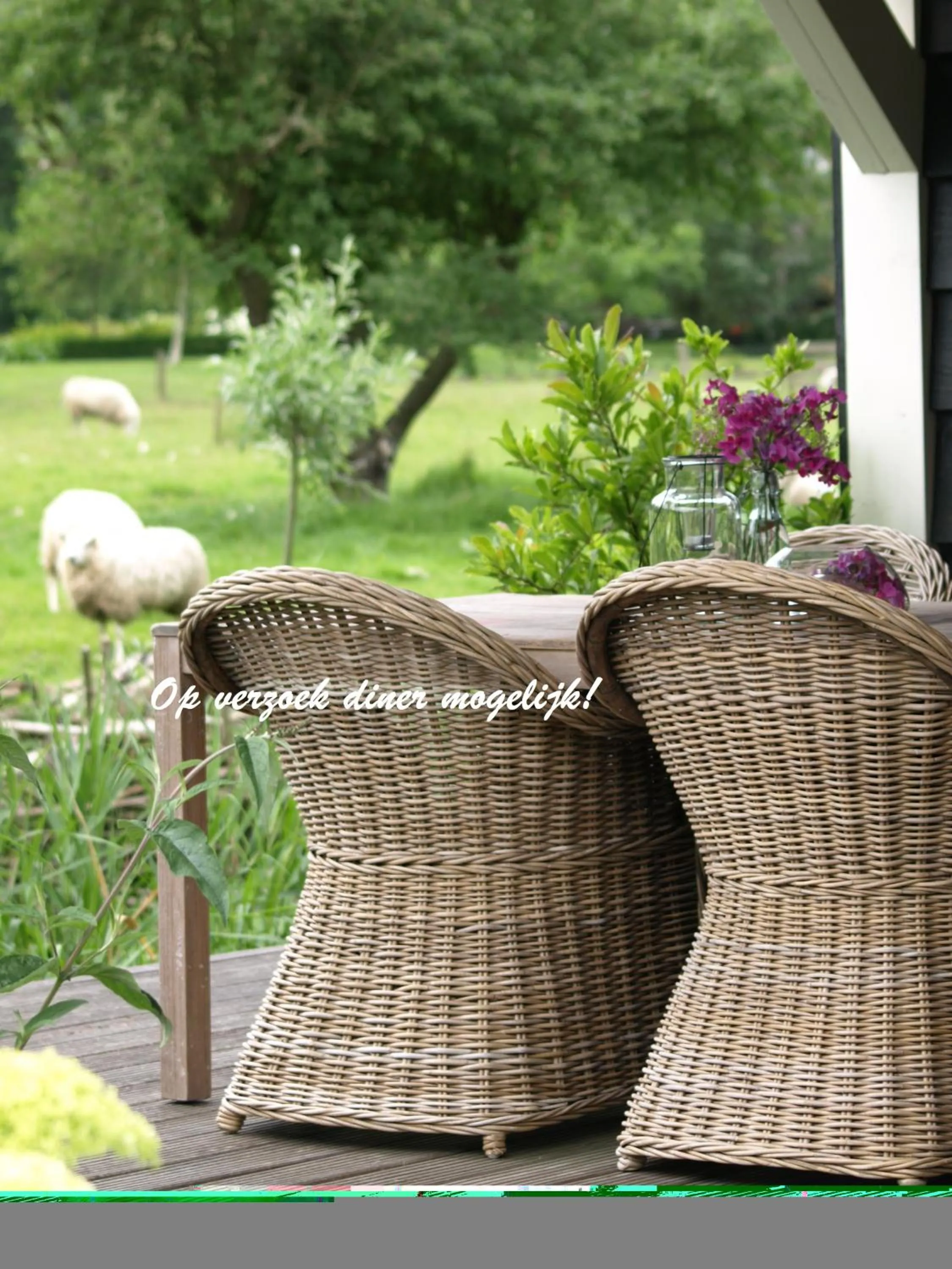 Patio in Bed & Breakfast De Schuur Inn