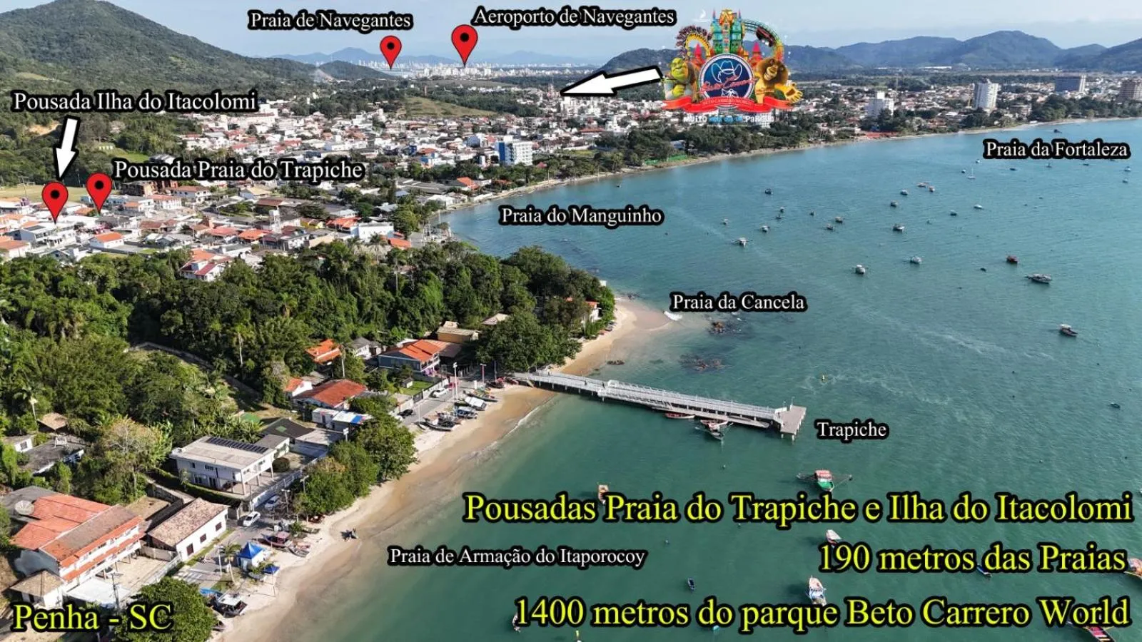 Bird's eye view in Pousada Praia do Trapiche