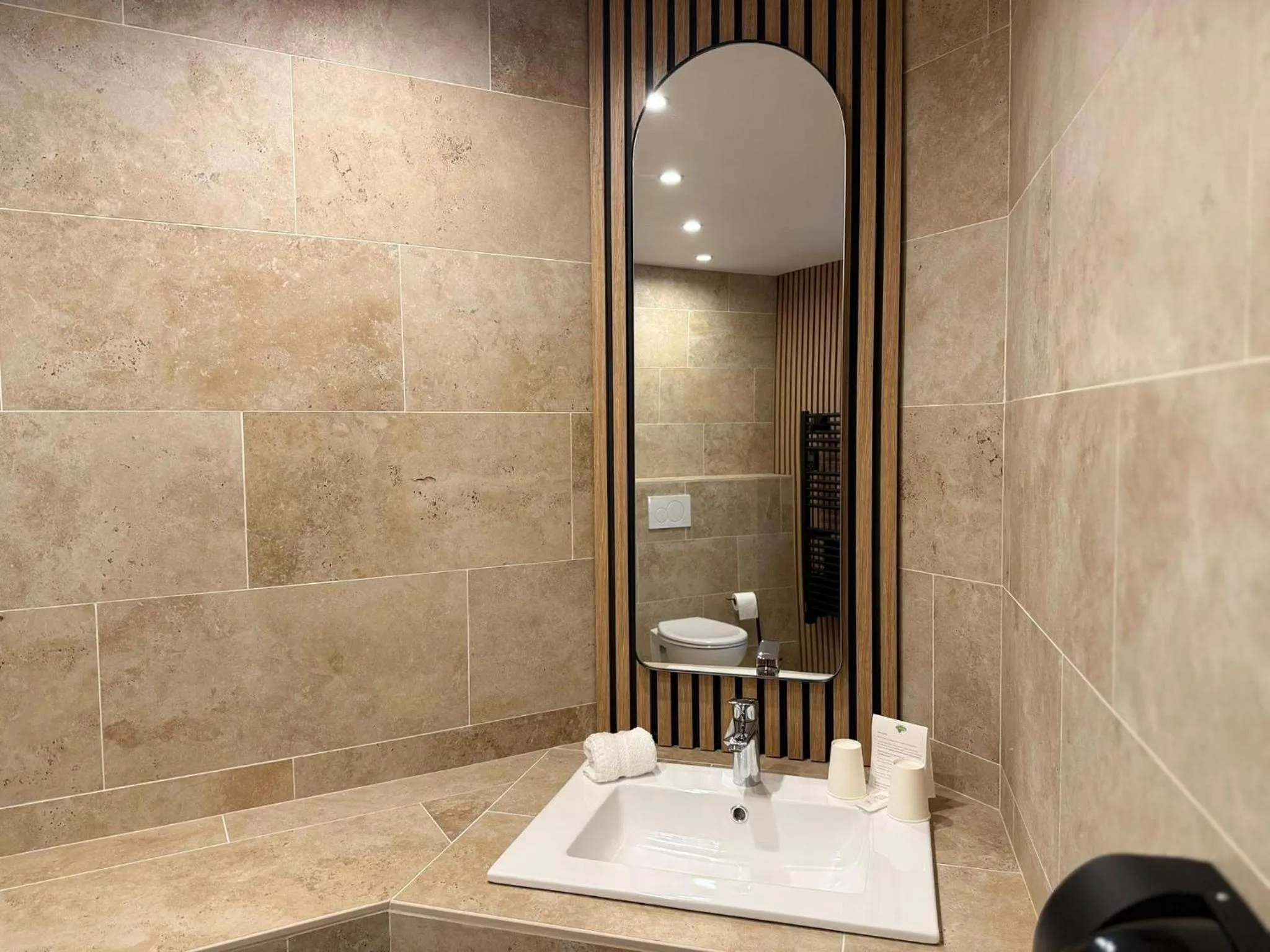 Bathroom in Hôtel Au Coq Dort Spa