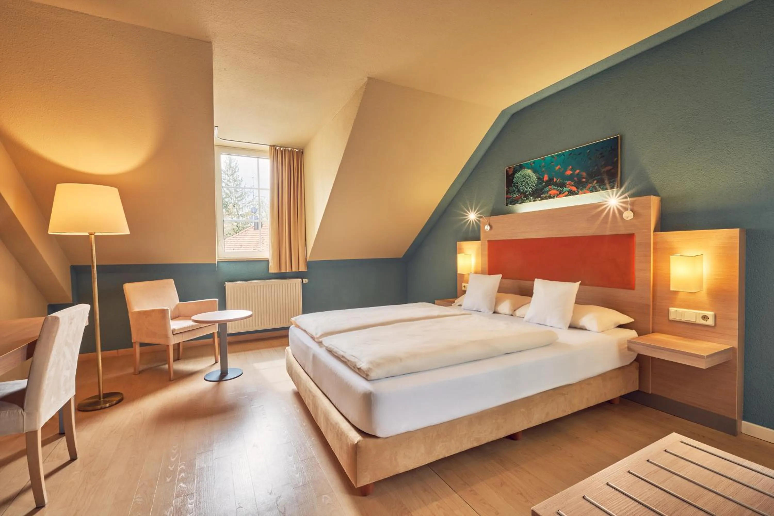 Photo of the whole room, Bed in AKZENT Hotel Aufkirchen