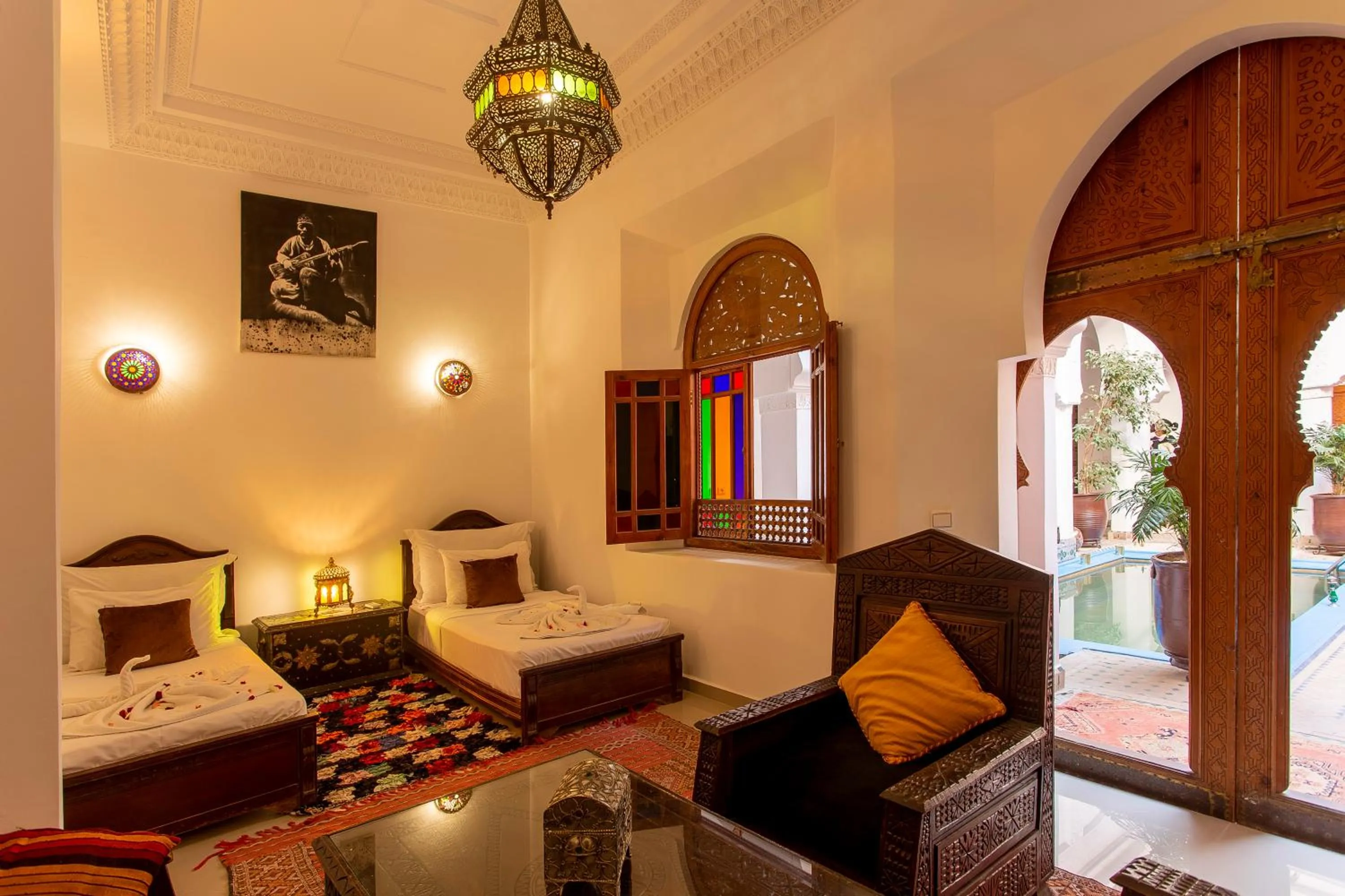 Bed in Riad Agdal Royal & Spa