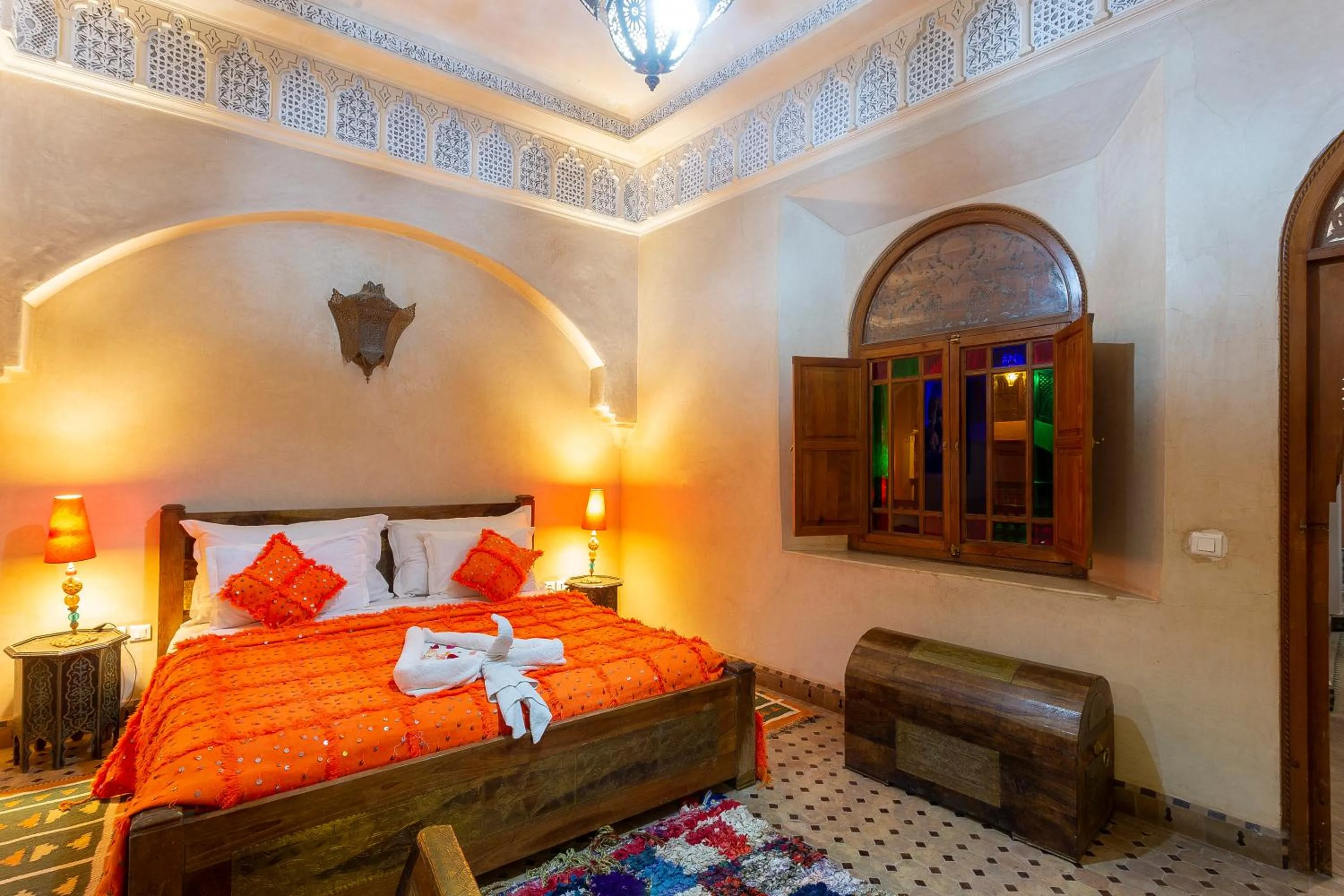 Bed in Riad Agdal Royal & Spa