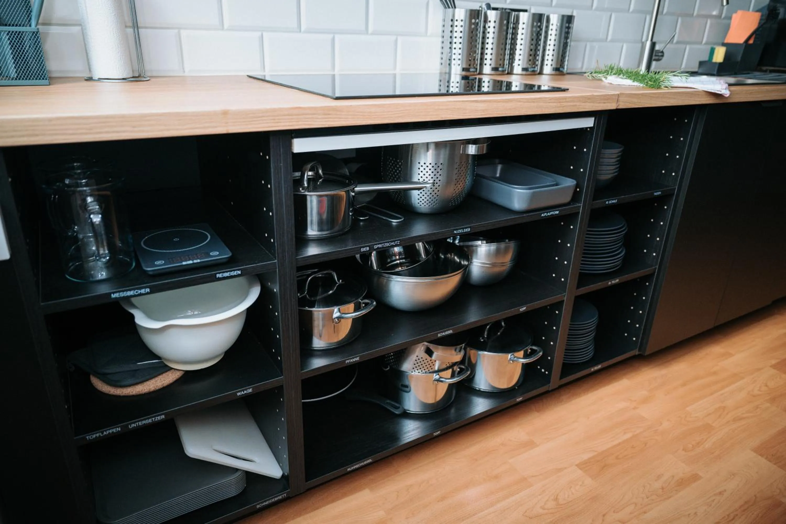 Communal kitchen in Feringapark Hotel by Coffee Fellows Hotels