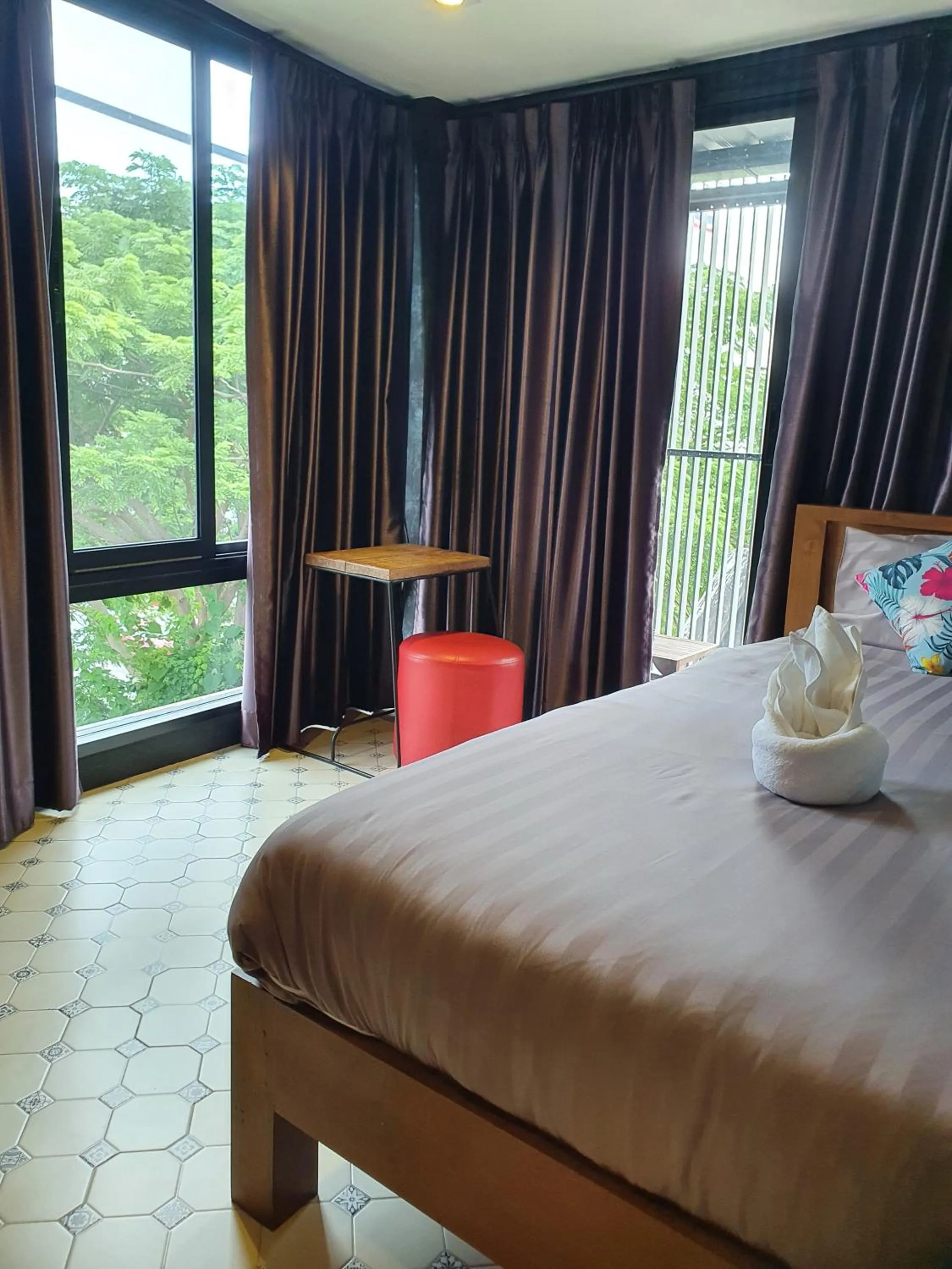 Bed in Baan Wualamphong บ้านวัวลำพอง