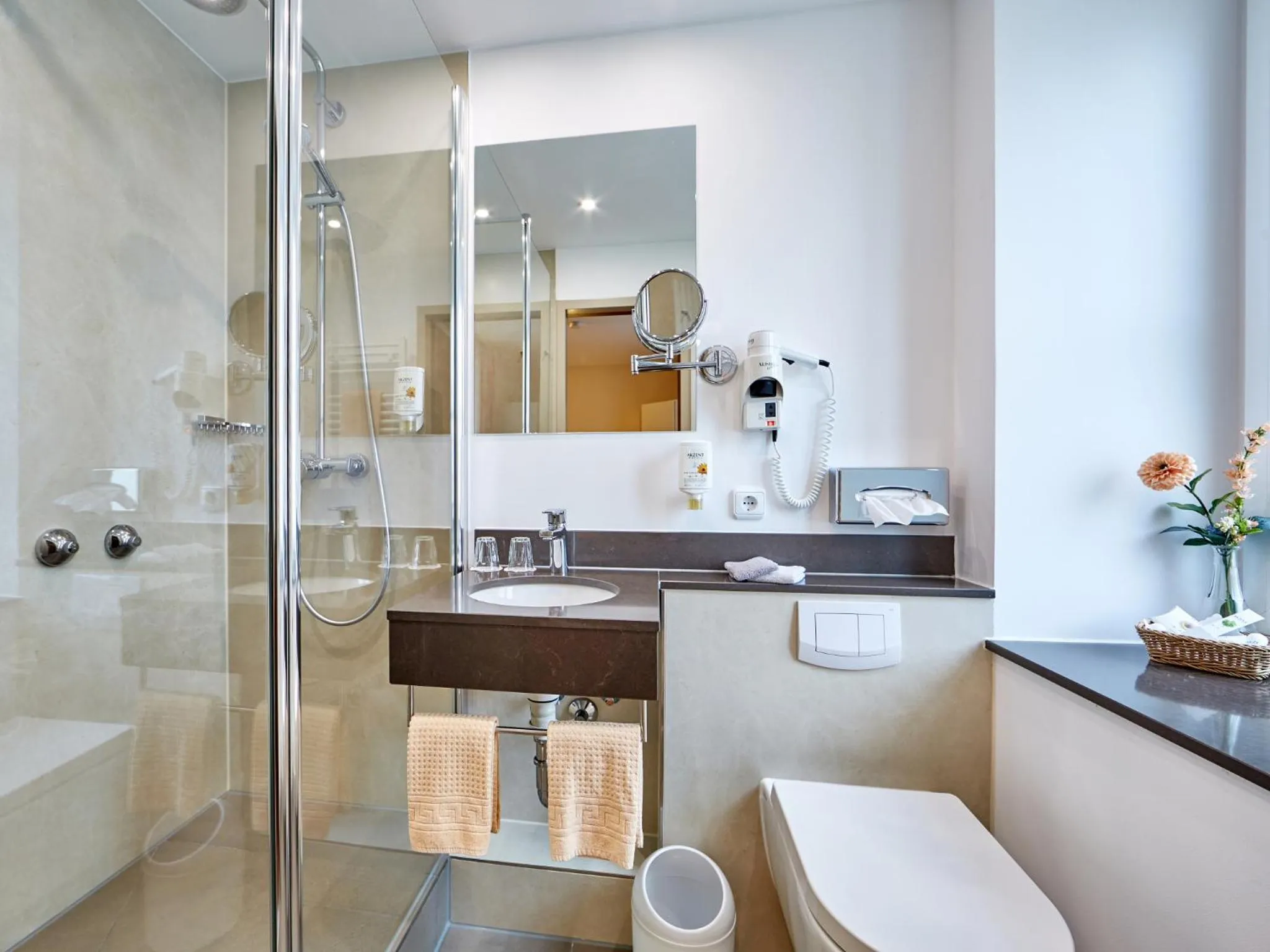 Bathroom in AKZENT Hotel Turmwirt ***S