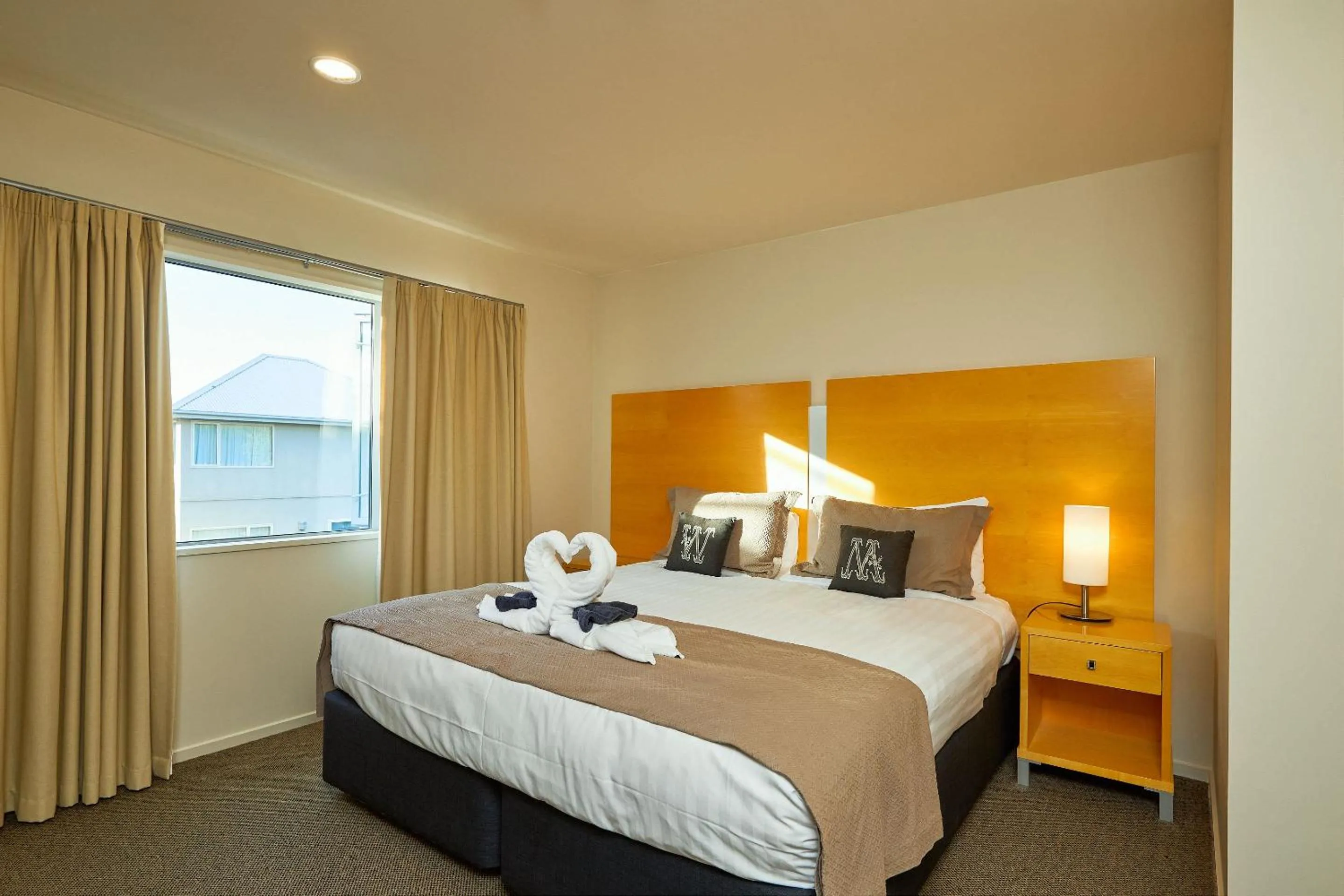 Bedroom, Bed in Kaikoura Luxury Apartments - Formerly Waves Luxury Apartments