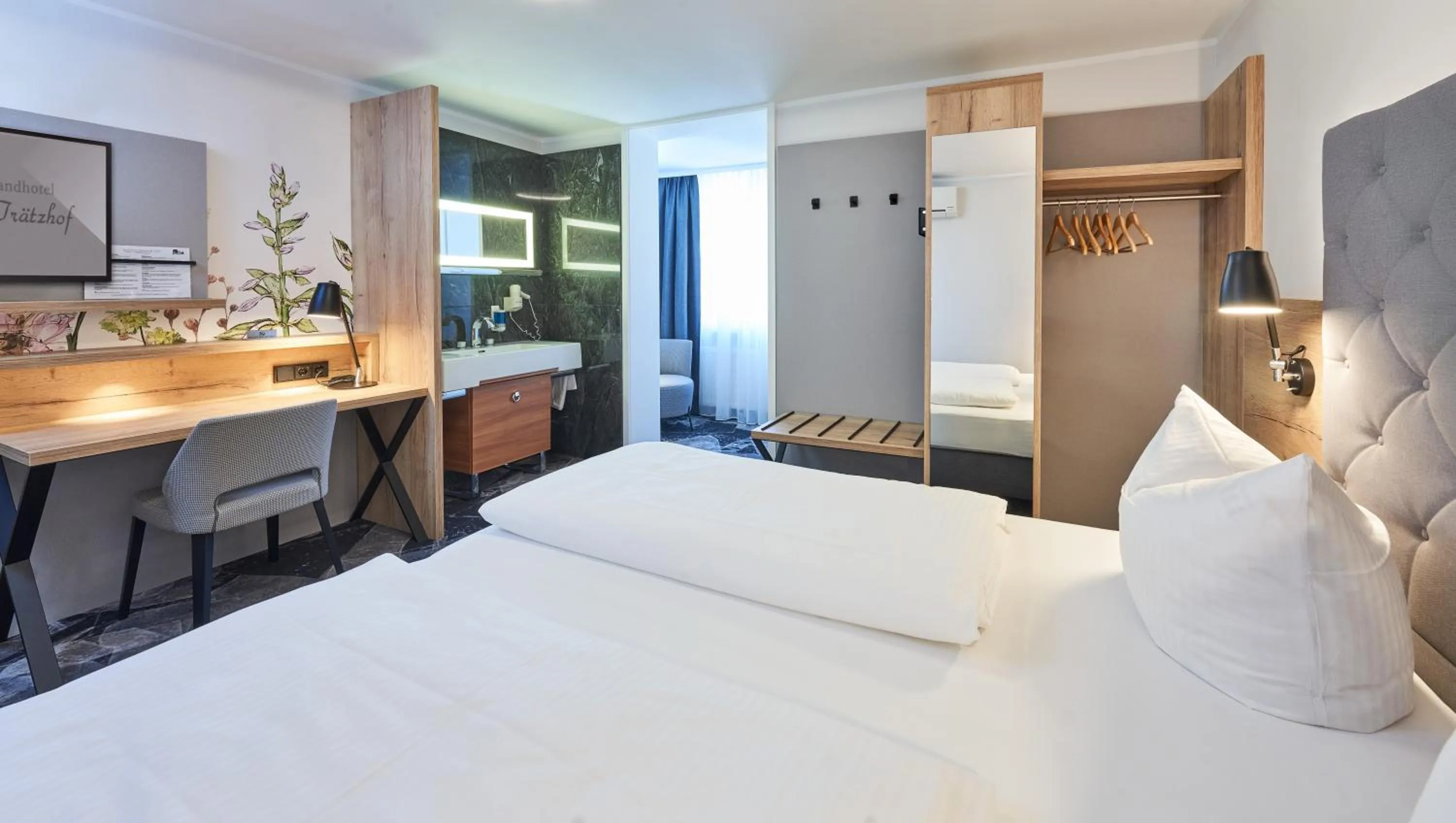 Bed in Das Landhotel am Trätzhof Fulda