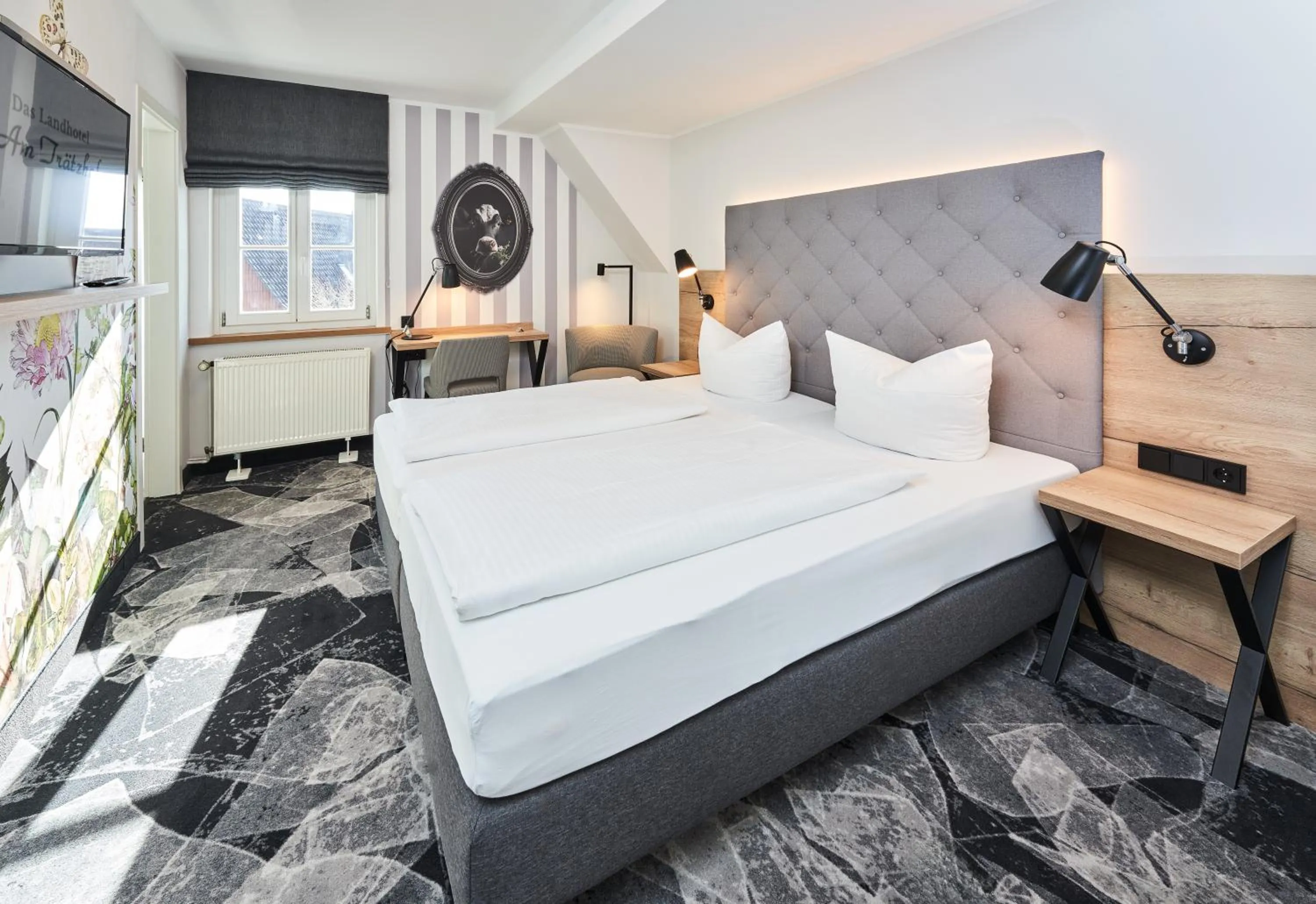 Bed in Das Landhotel am Trätzhof Fulda