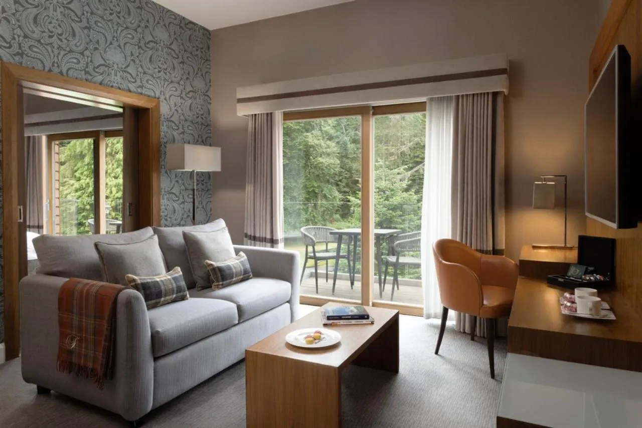 Seating area in Fonab Castle Hotel