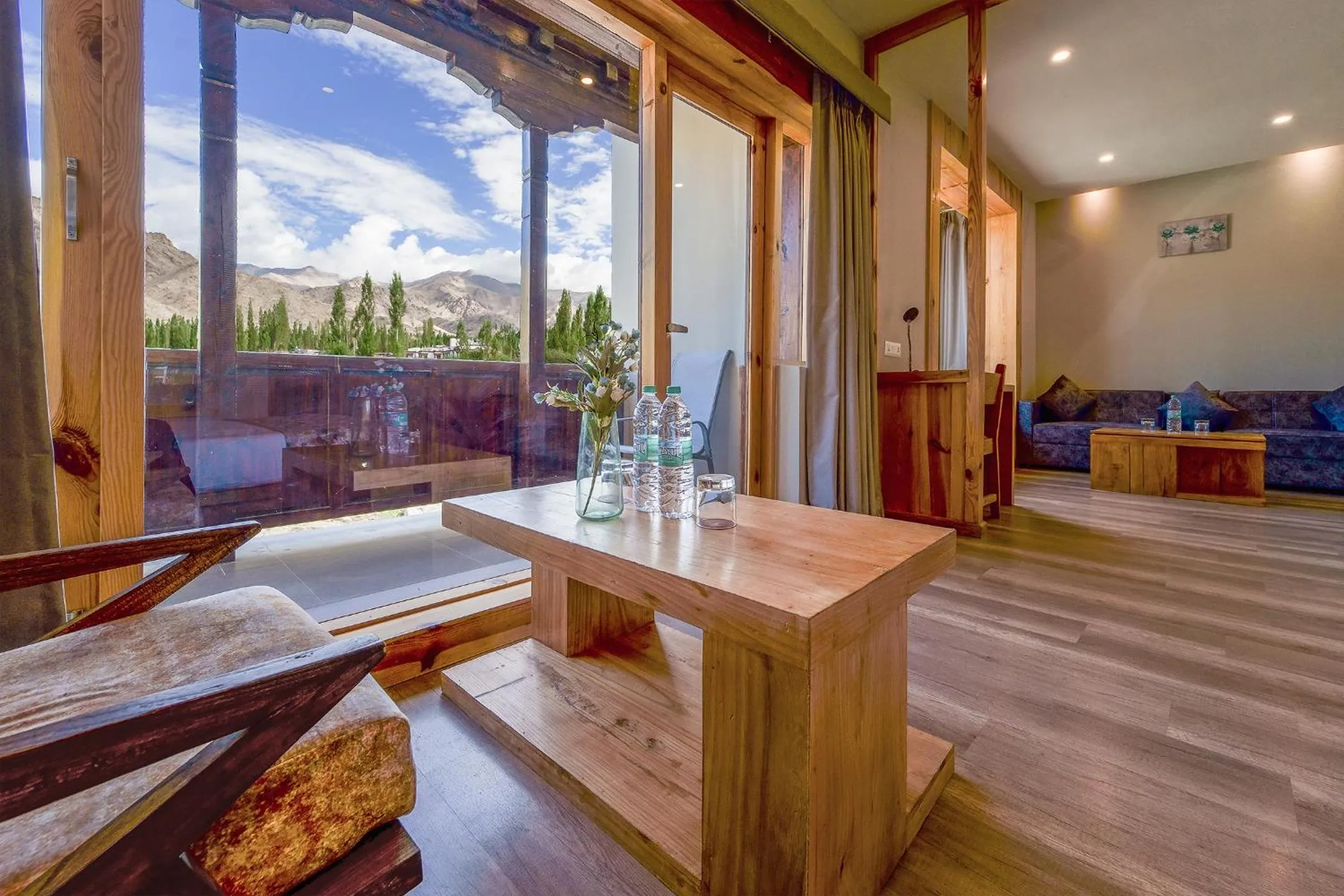 Seating area in The Bodhi Tree Ladakh