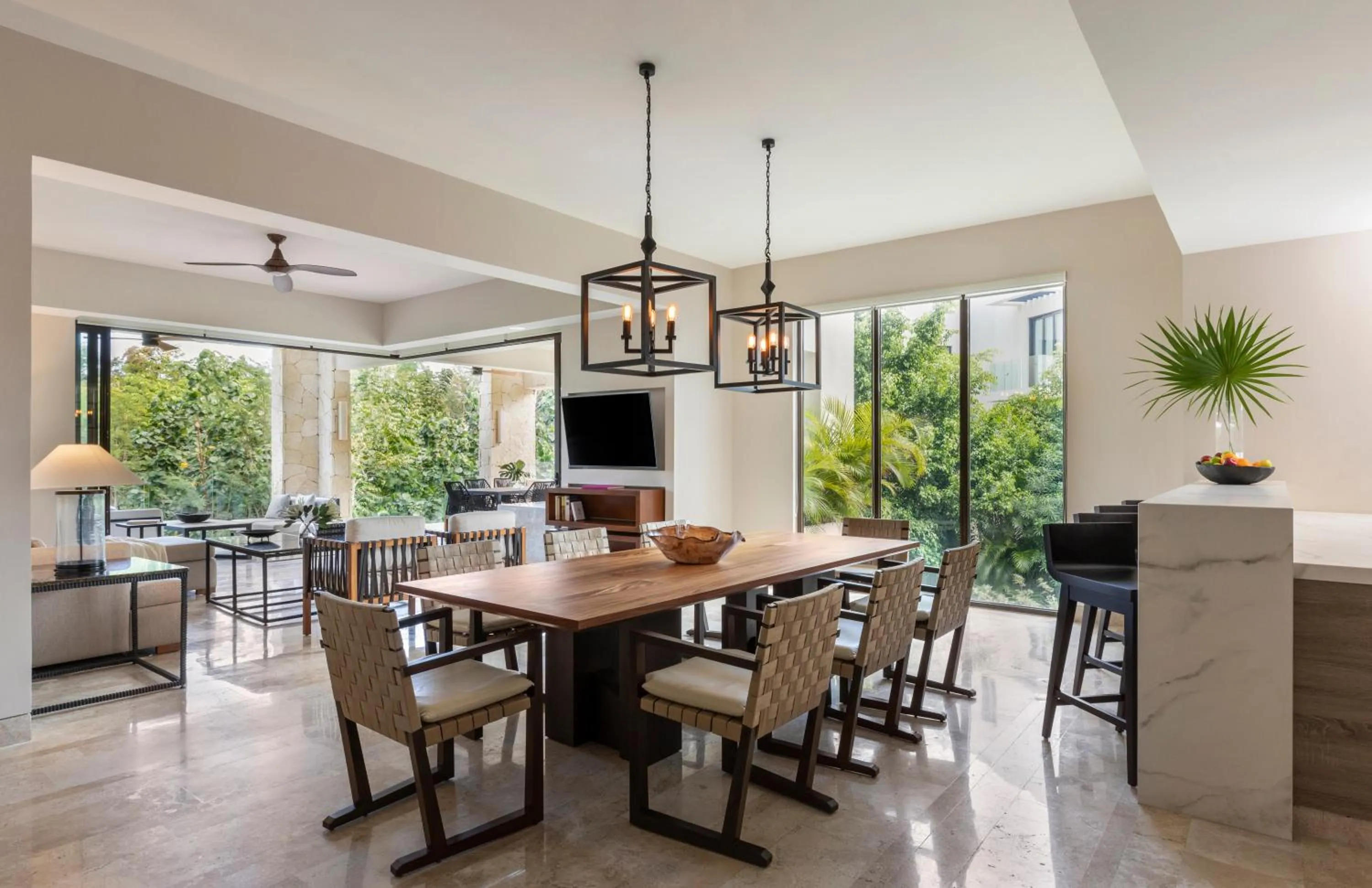 Living room in Fairmont Heritage Place Mayakoba