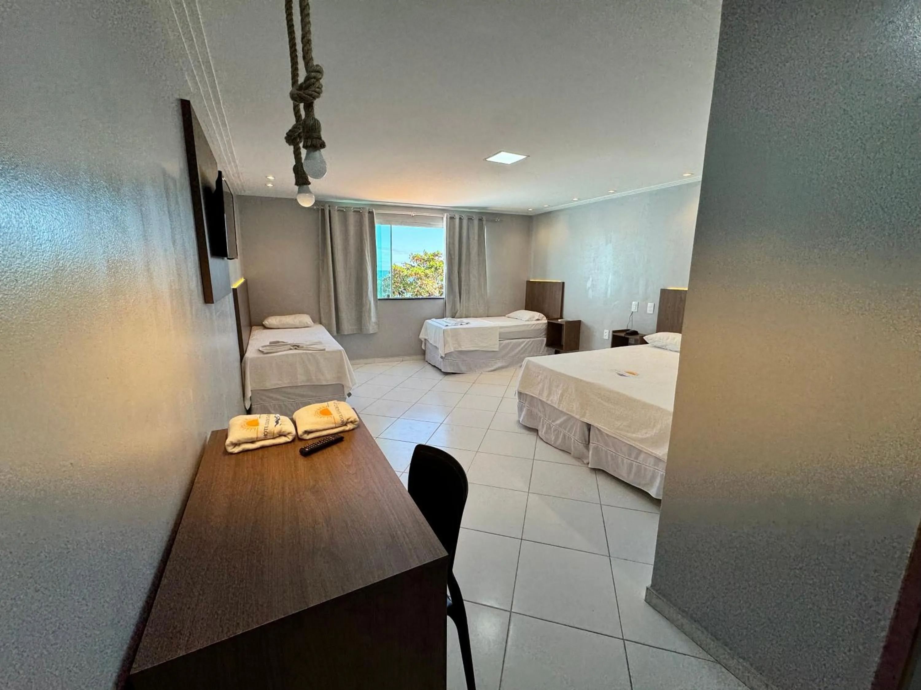 View (from property/room), Bed in Hotel Luar de Itapua