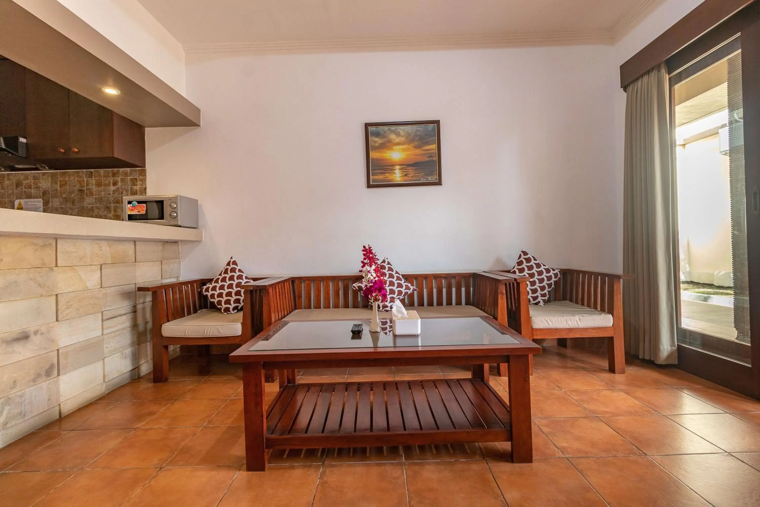 Seating area in Vidi Boutique Hotel