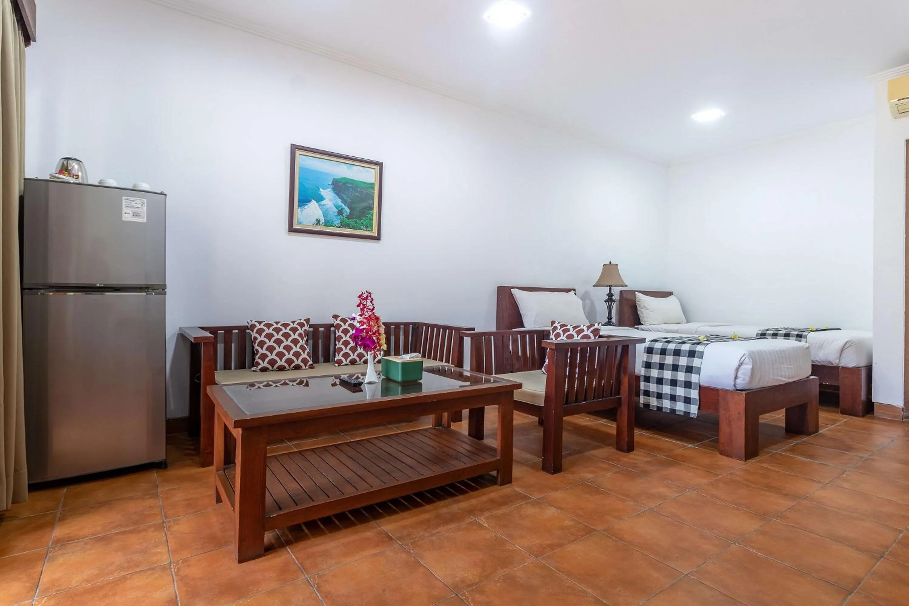 Seating area in Vidi Boutique Hotel