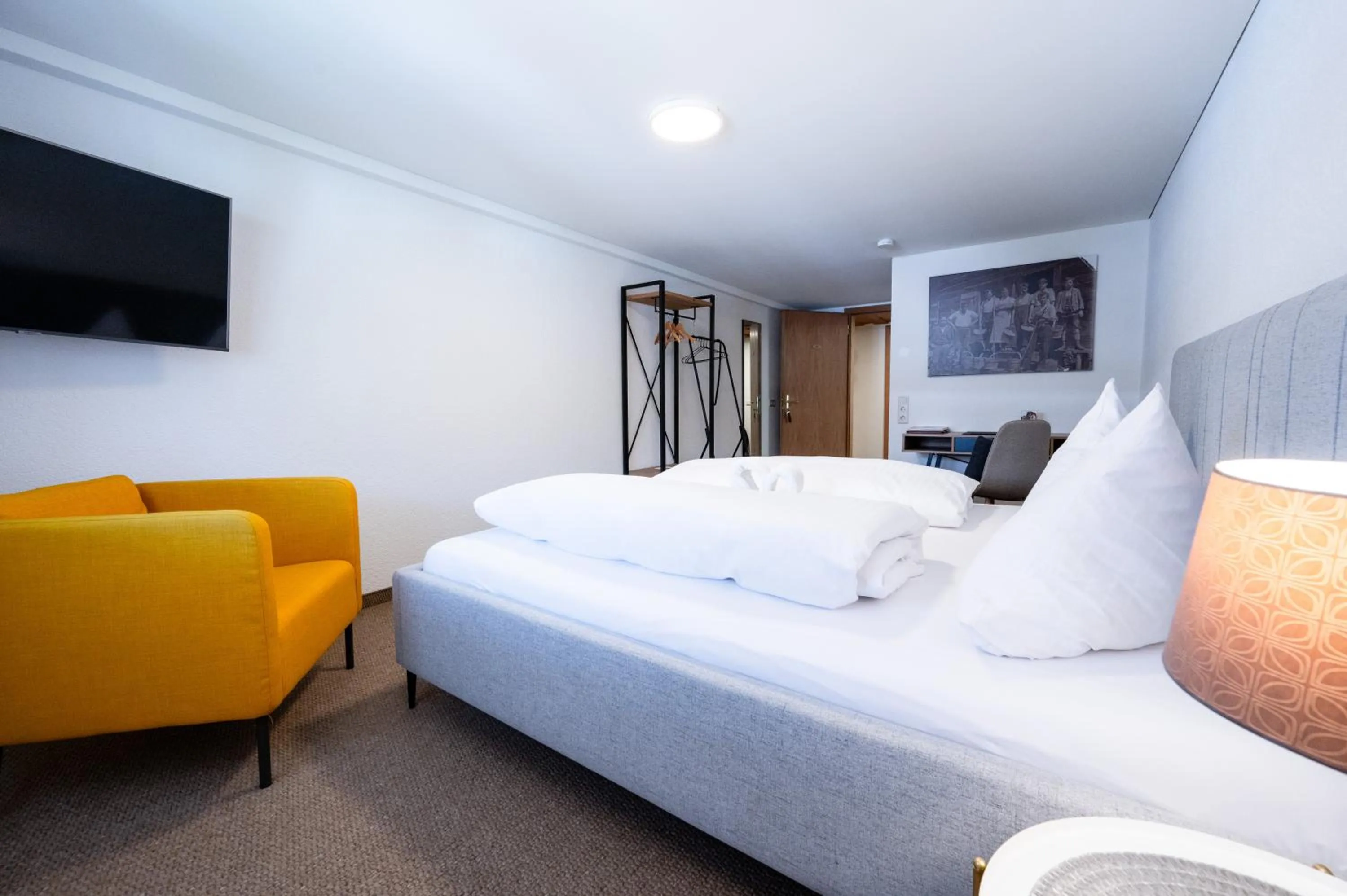 Photo of the whole room, Bed in Gasthaus Rössle