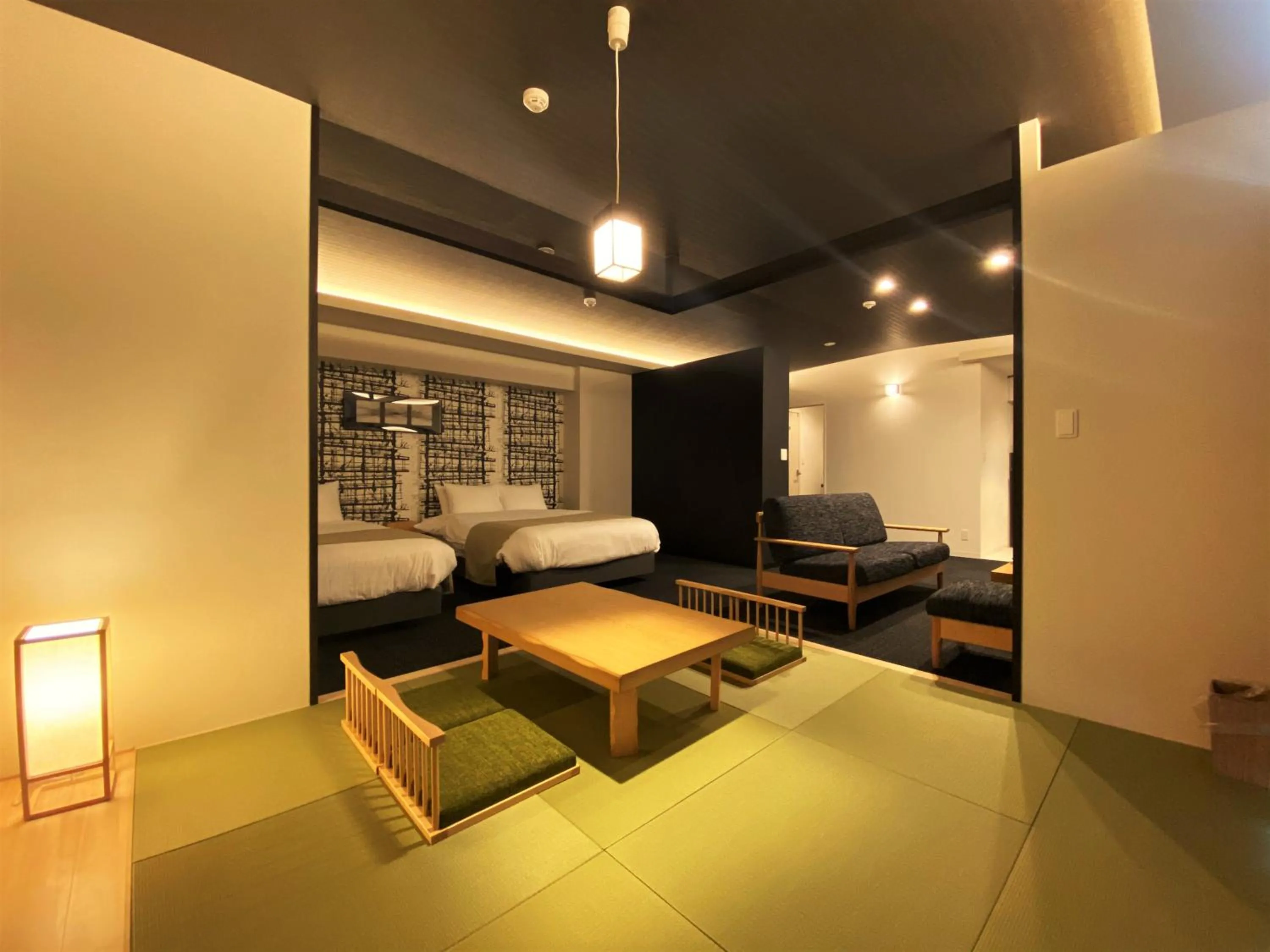 Living room, Bed in Randor Residential Hotel Fukuoka Annex