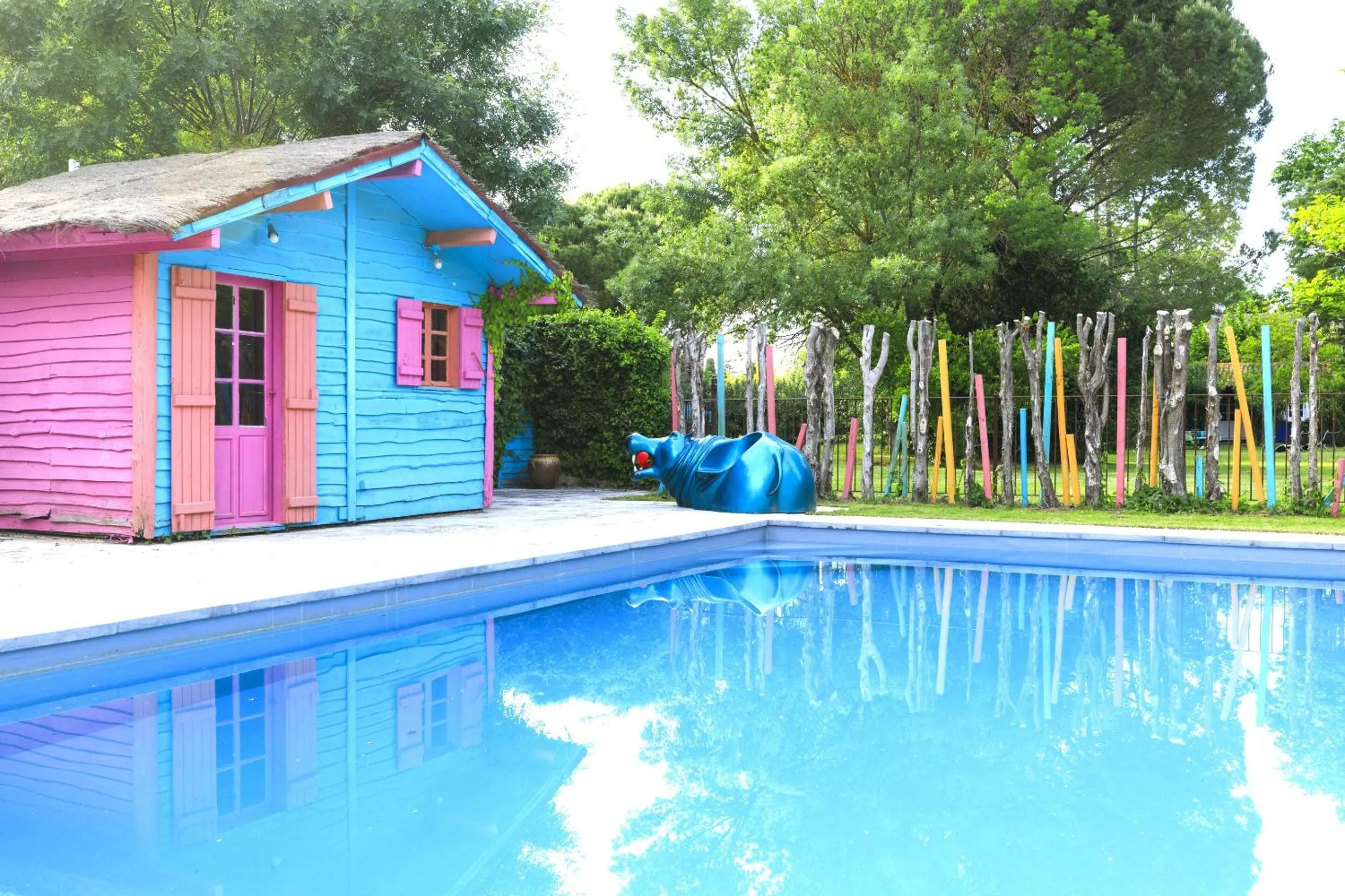 Pool view in Domaine de Rhodes - 5 Chambres et 7 locations de vacances