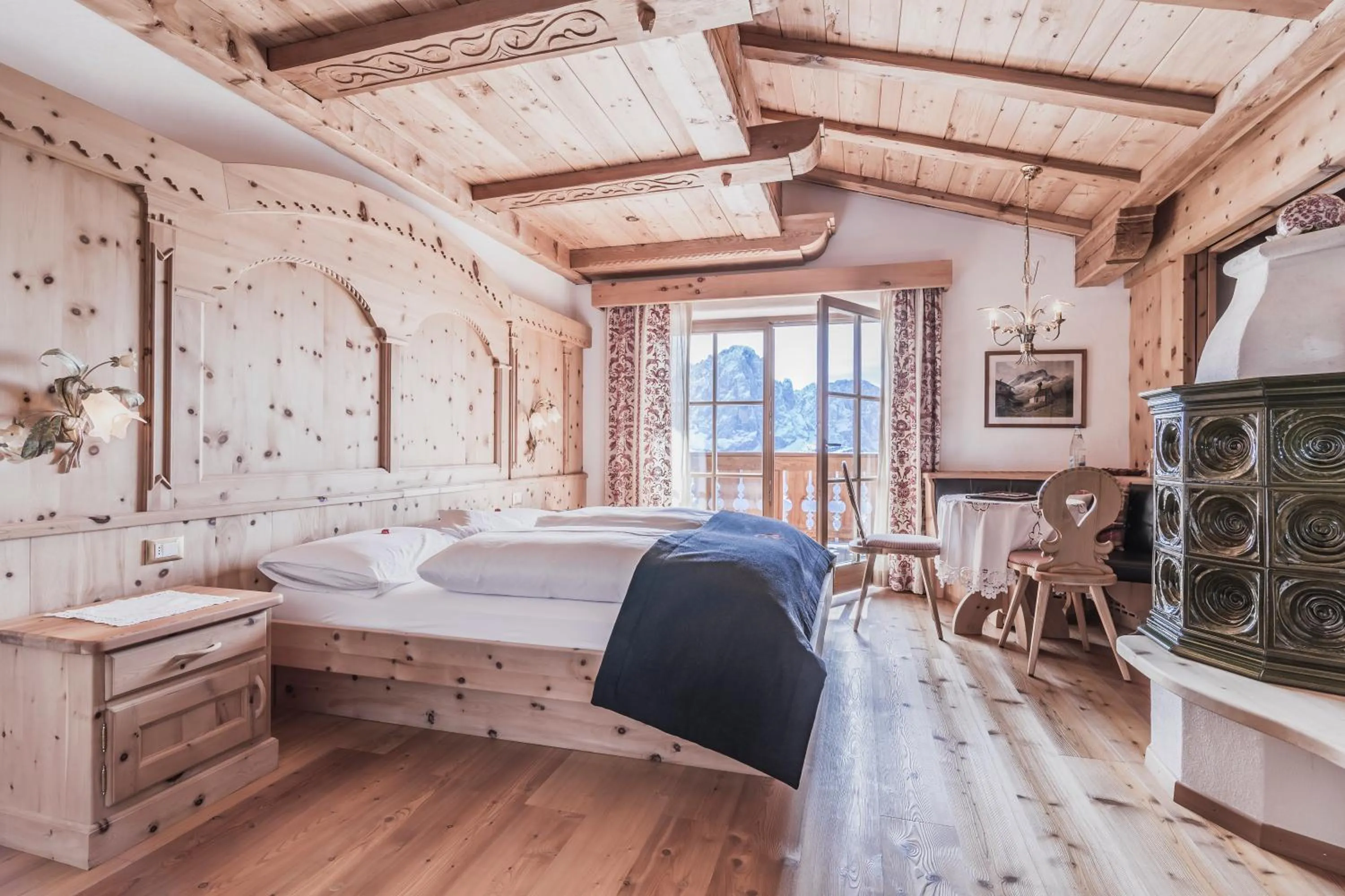 View (from property/room), Bed in Almhotel Col Raiser