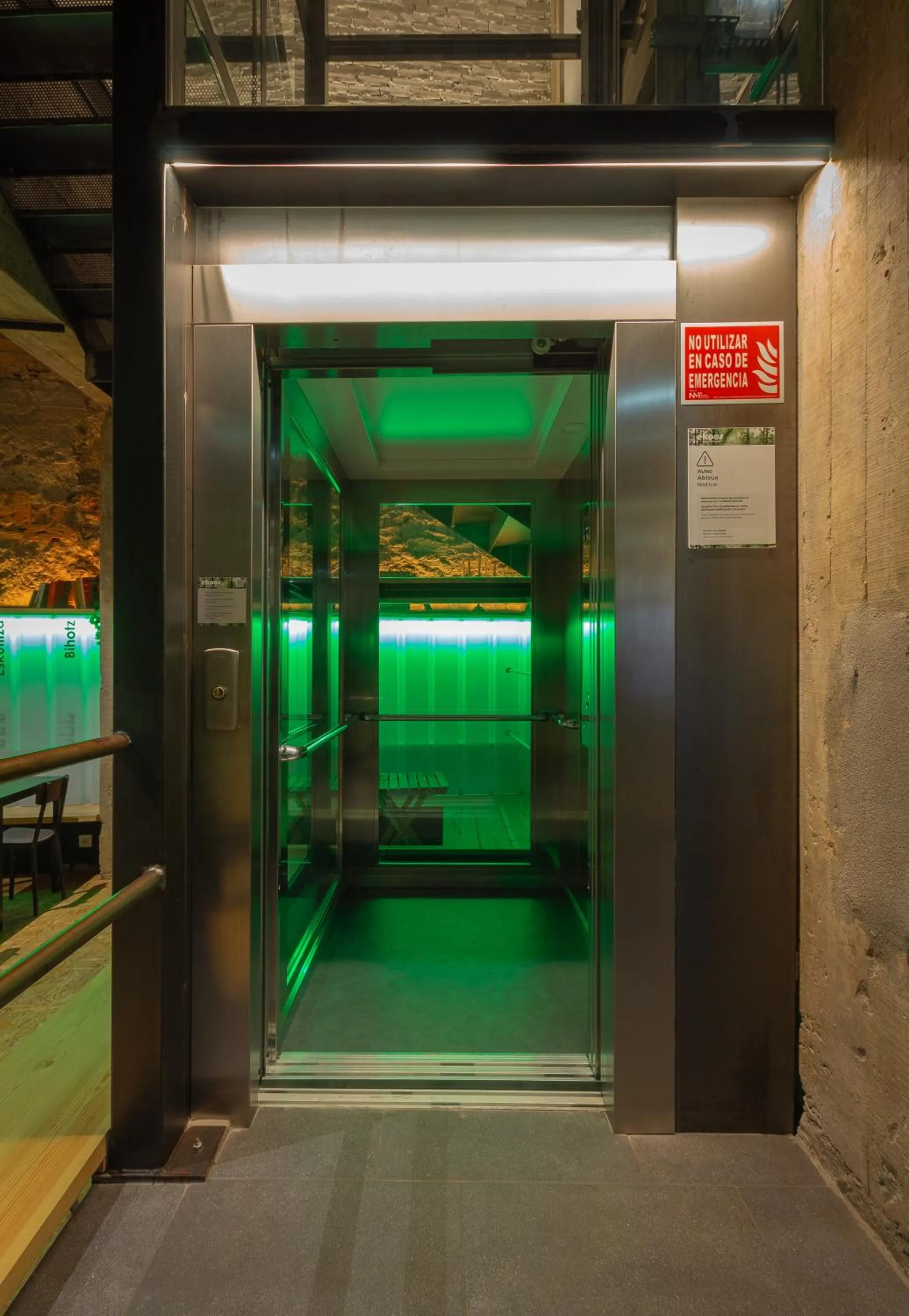 elevator in Ekoos Hostel, Bilbao Eko Hostel