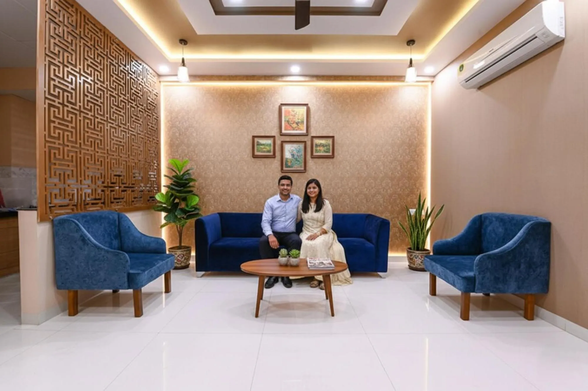 Seating area in FabHotel 7th Crossing