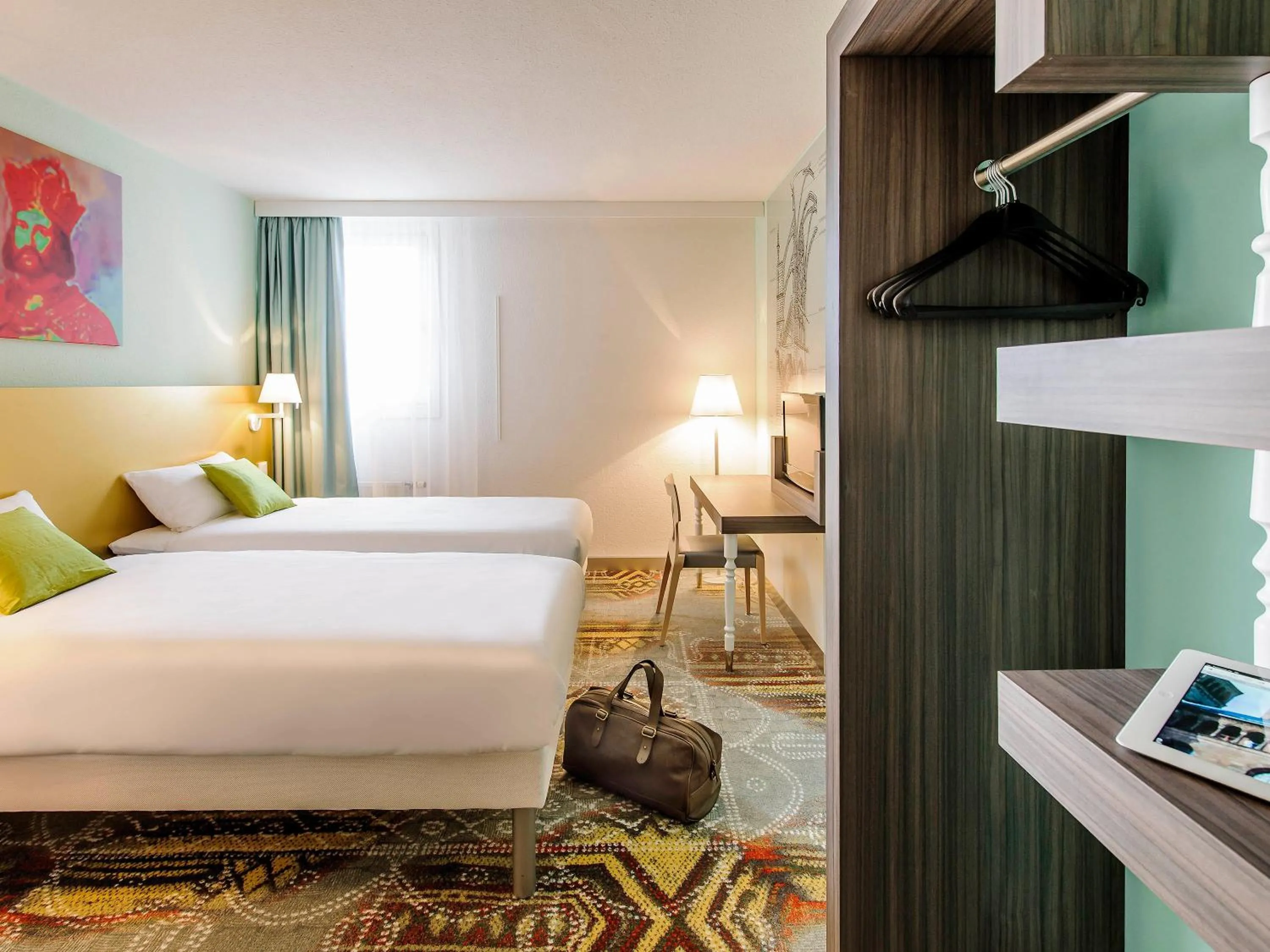 Bedroom, Bed in ibis Styles Speyer